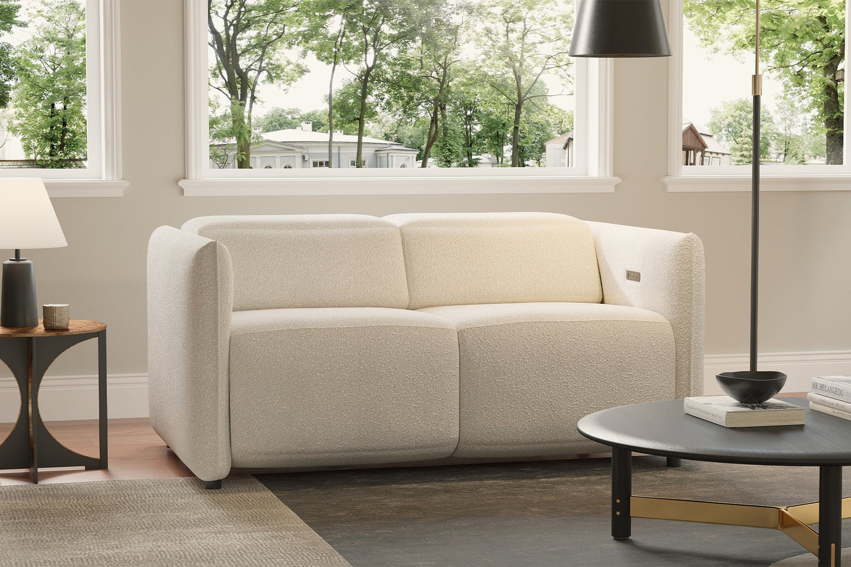 Alexandra Boucle Recliner Sofa