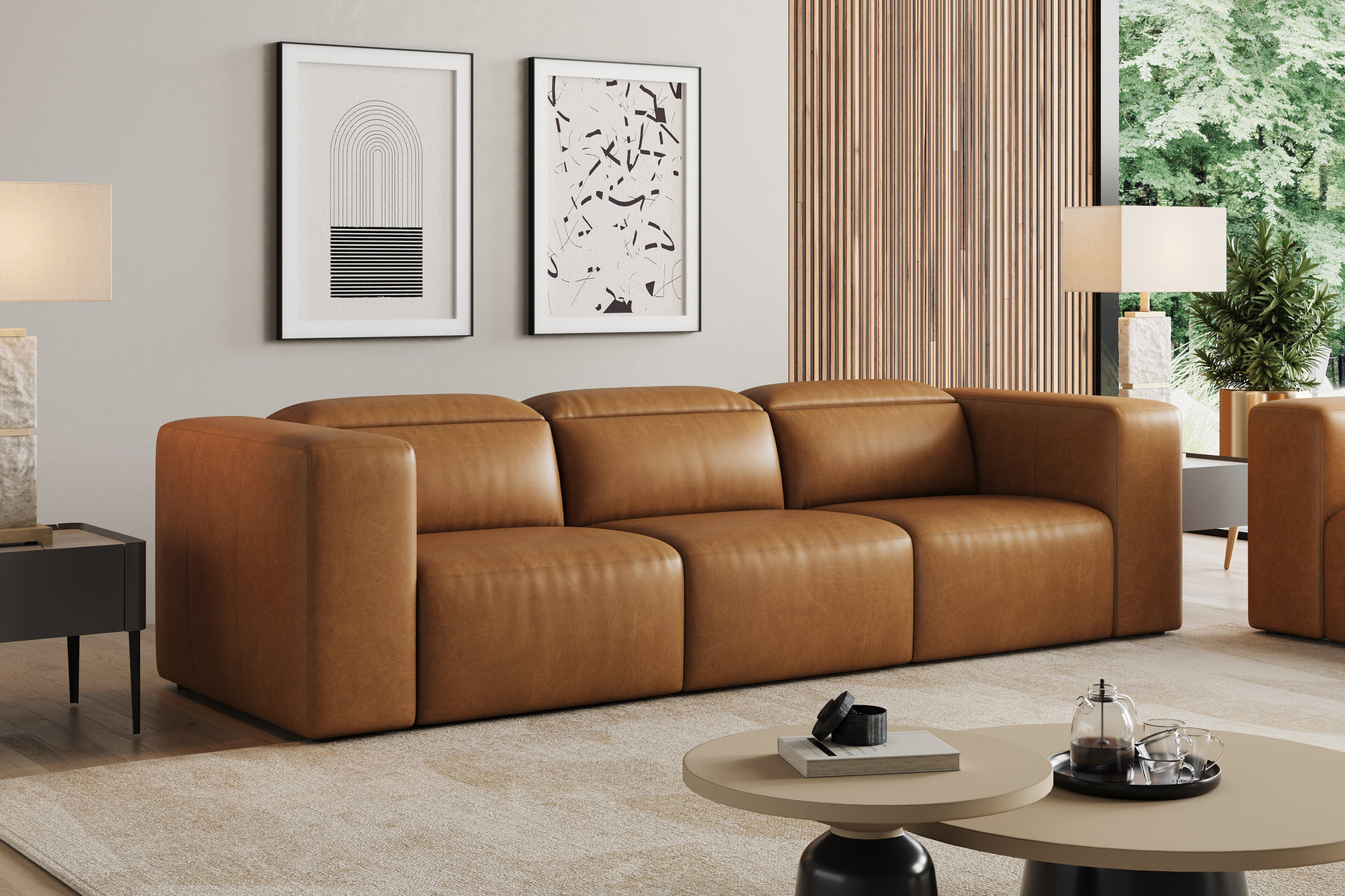 Eden Leather Dual Recliner Sofa