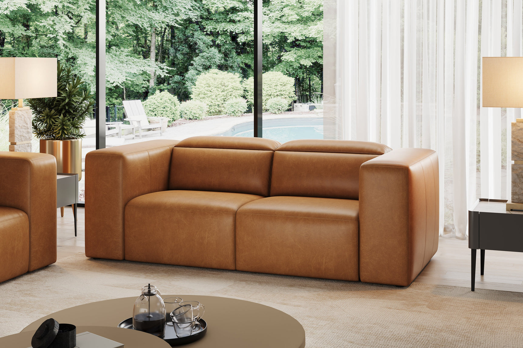 Eden Leather Dual Recliner Sofa