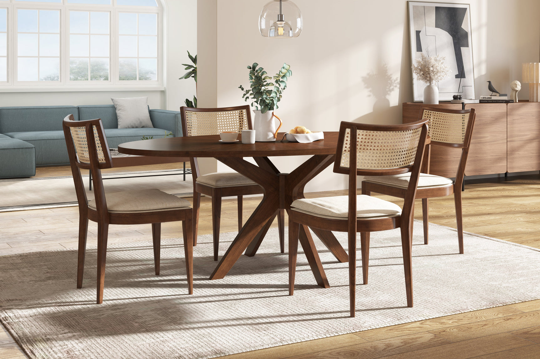 Harper Woven Cane Dining Chair (Set of 2)