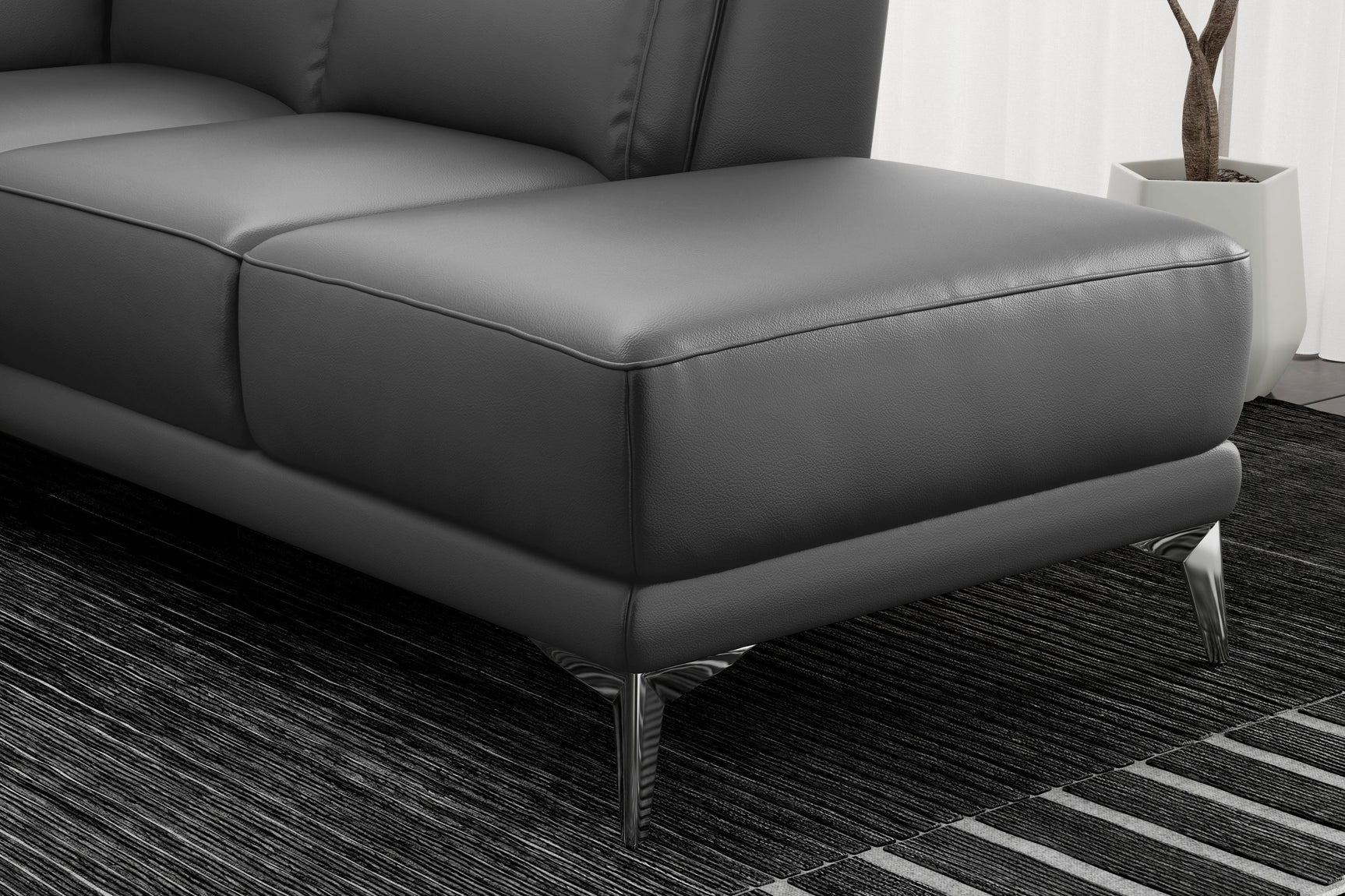 Pista Leather Reclining Sectional Sofa