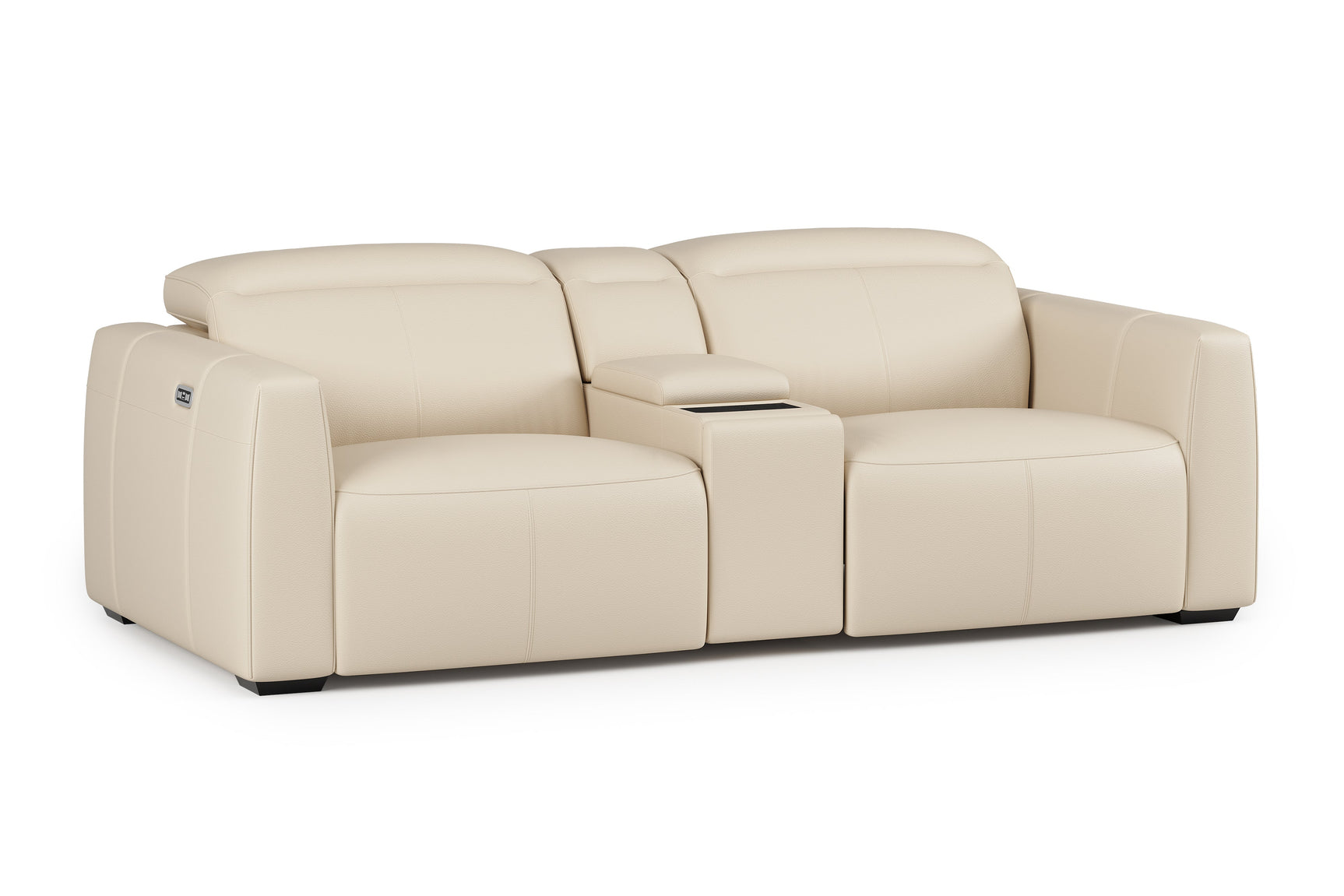 Carmen Leather Dual Recliner Sofa with Console