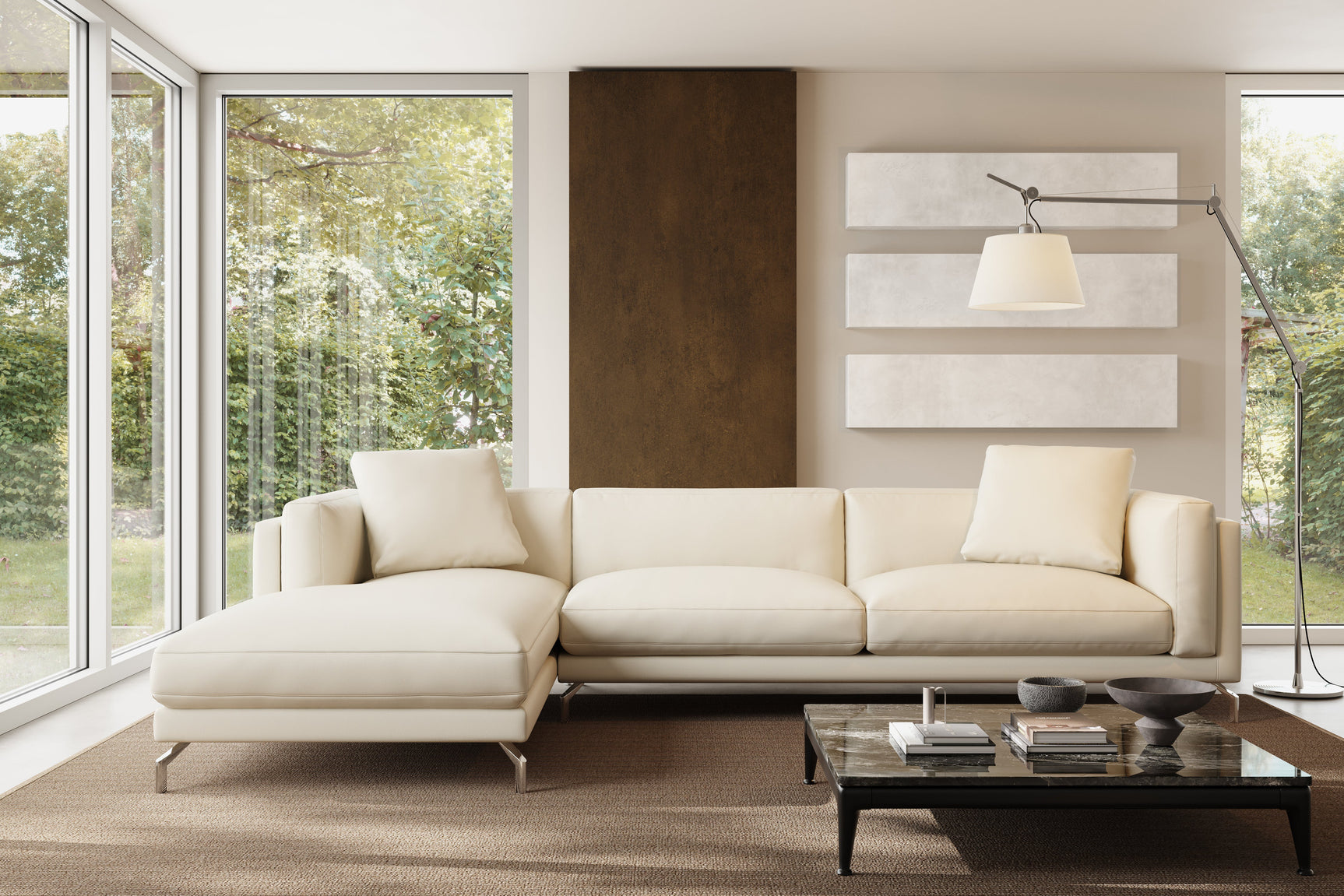 Zadar Leather Sectional Sofa