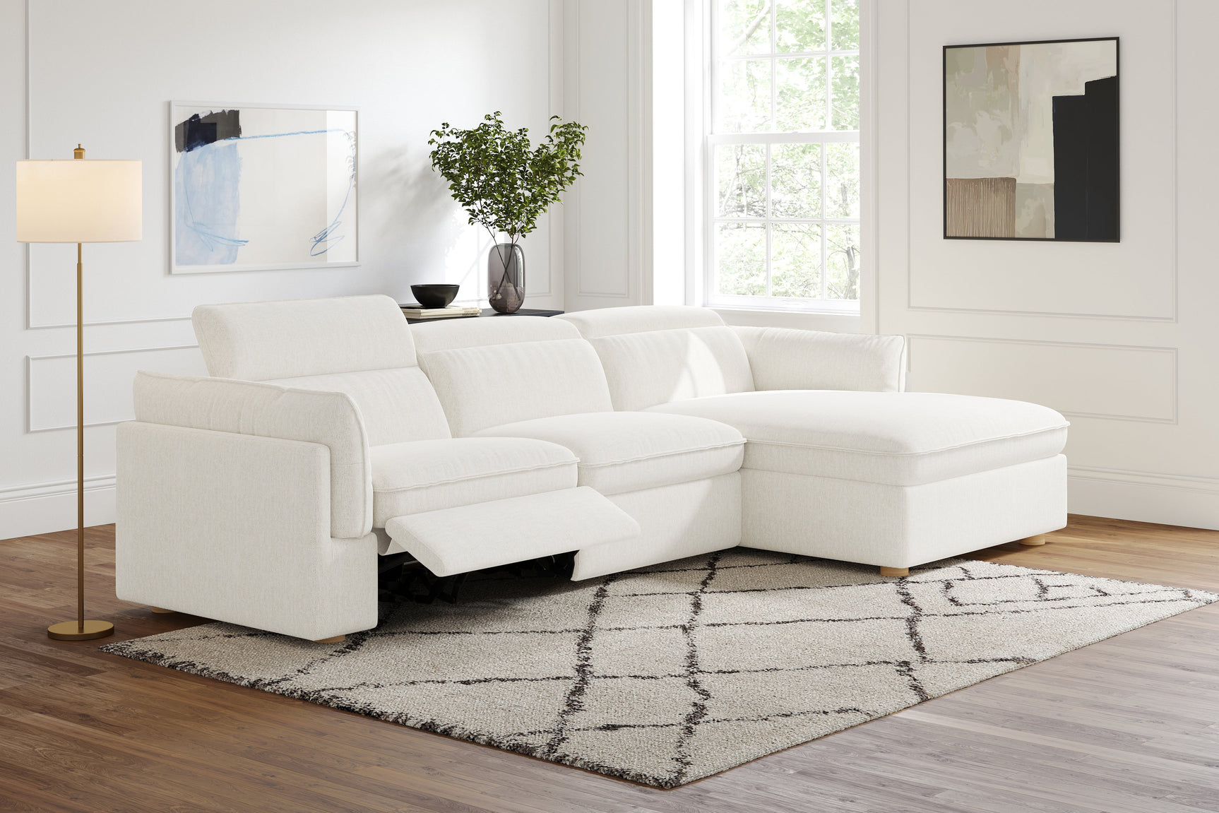 Fernanda Fabric Recliner Sectional Sofa