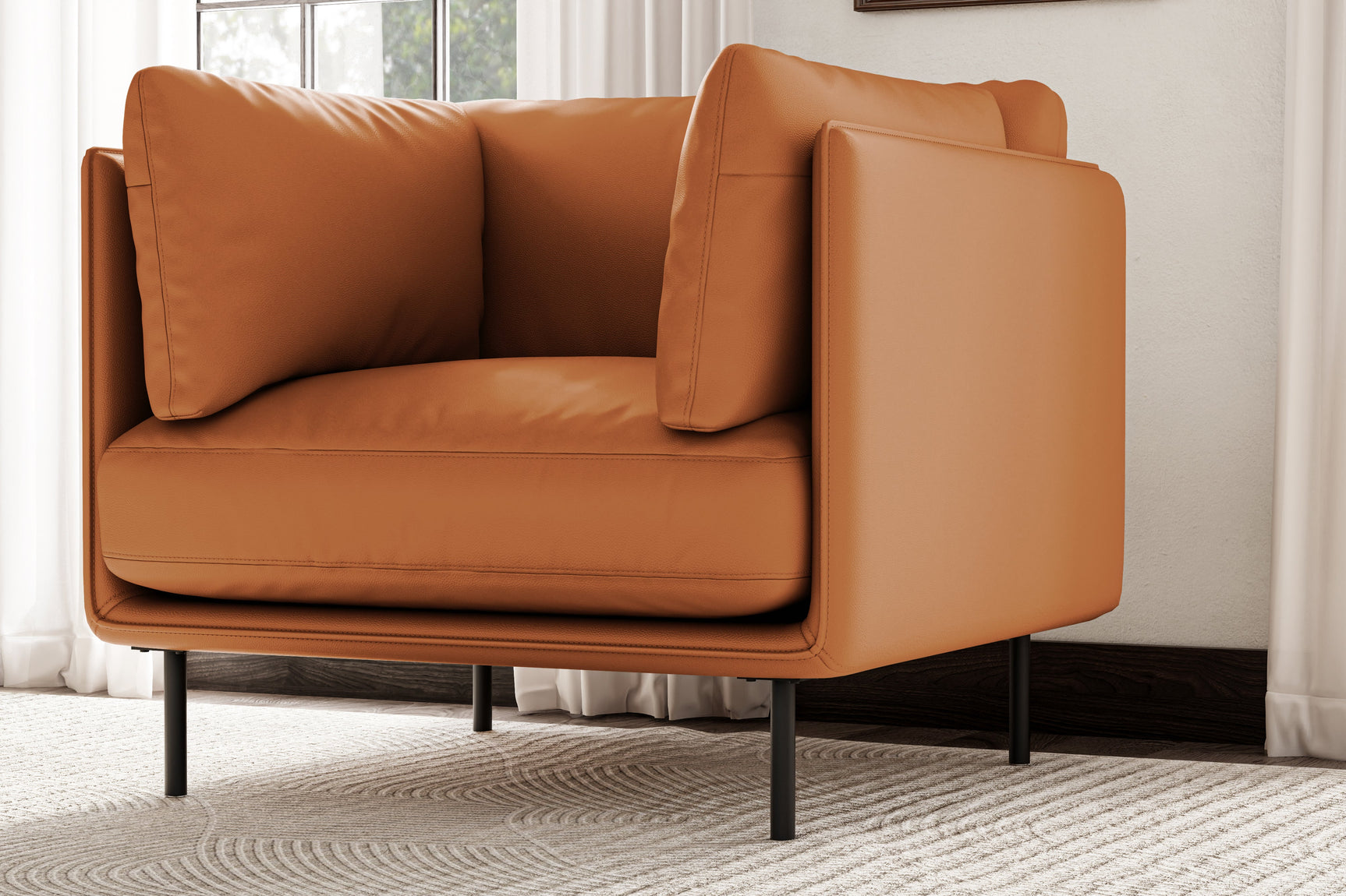 Chloe Leather Accent Chair