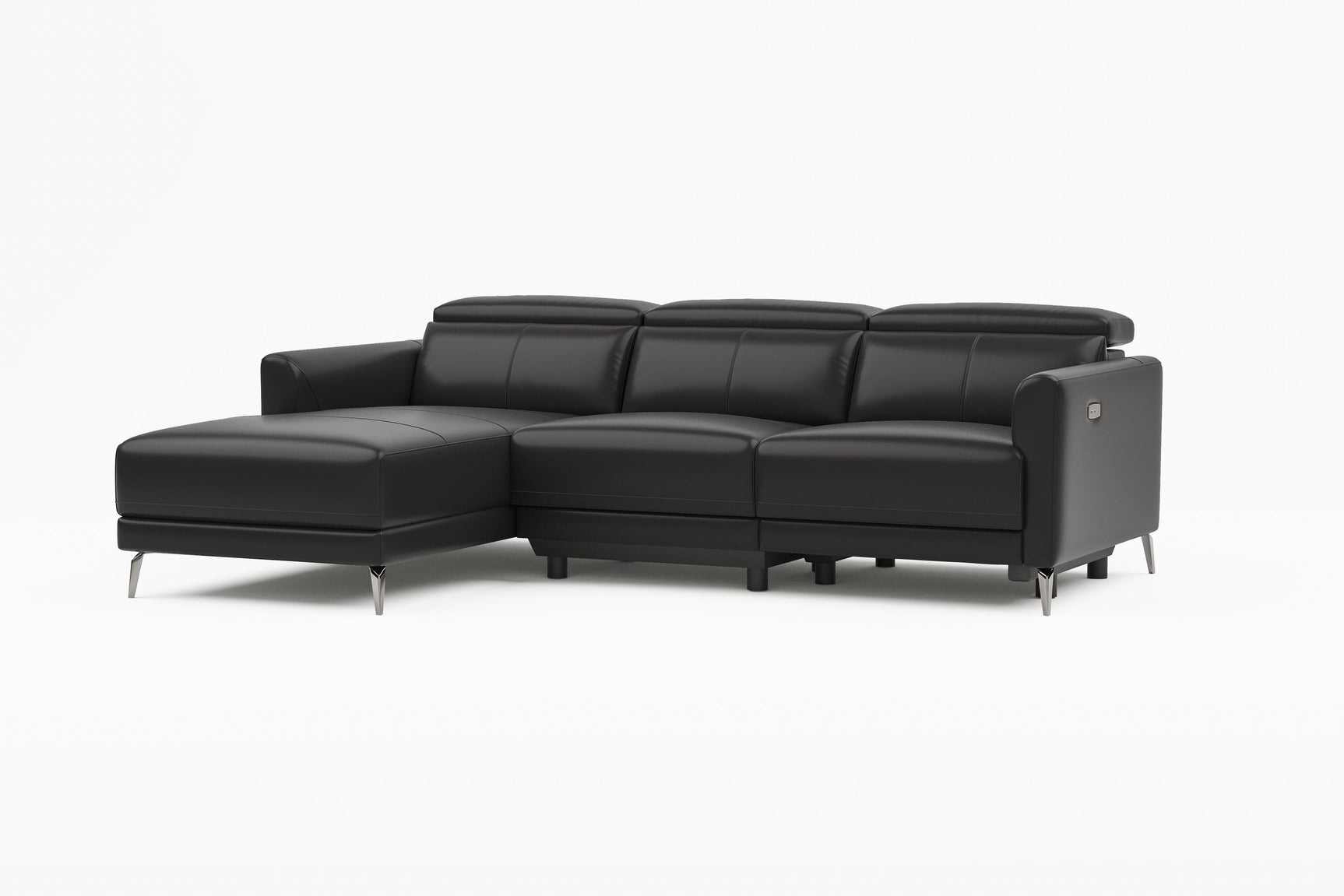 Andria Leather Reclining Sectional Sofa