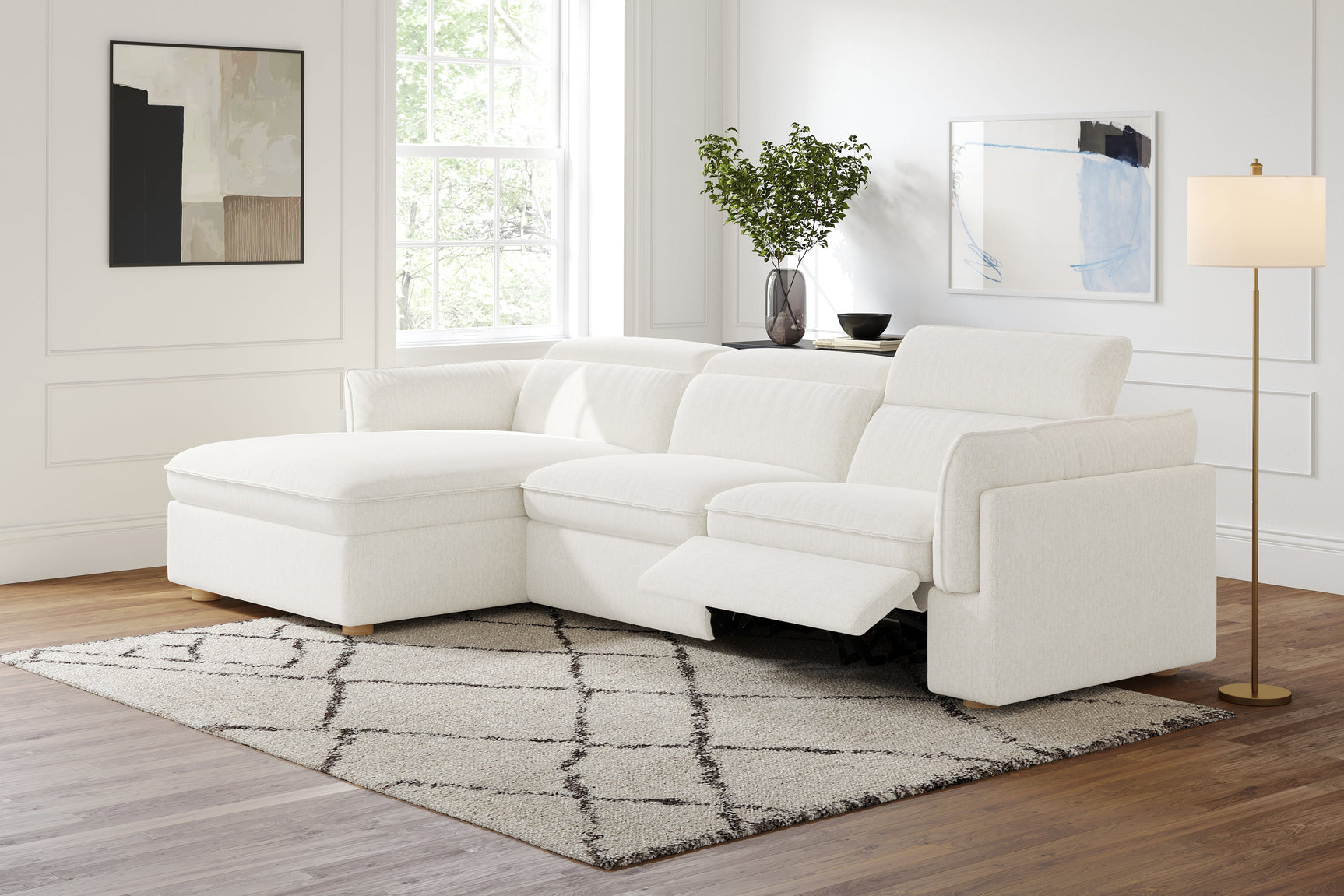 Fernanda Fabric Recliner Sectional Sofa