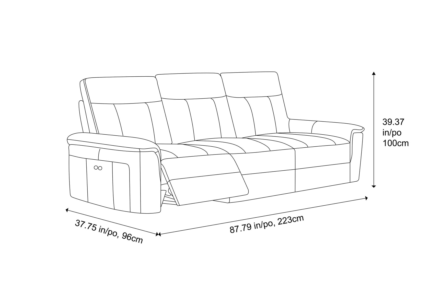 Heidi Leather Recliner Sofa