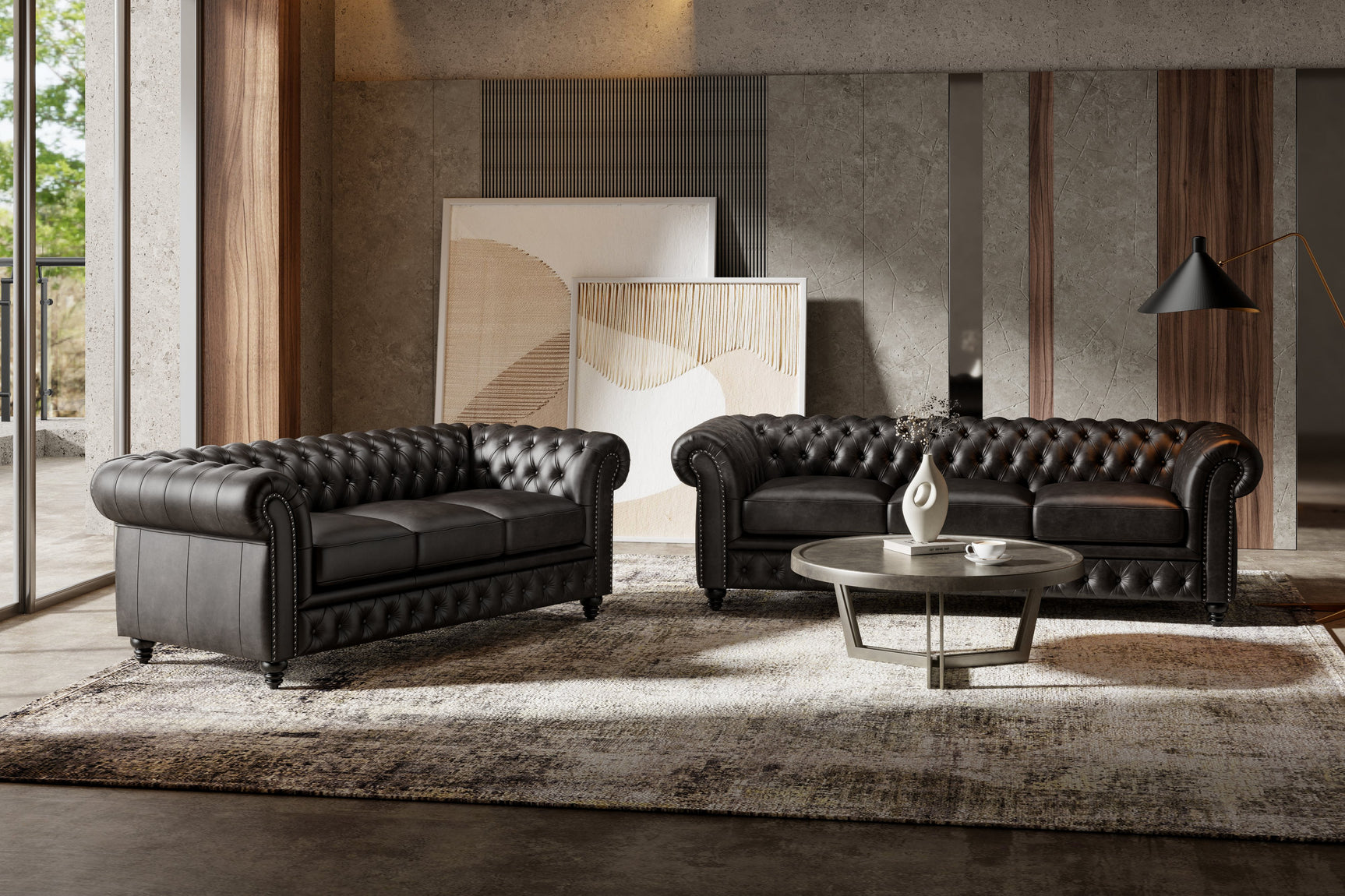 Parma Leather Chesterfield Sofa