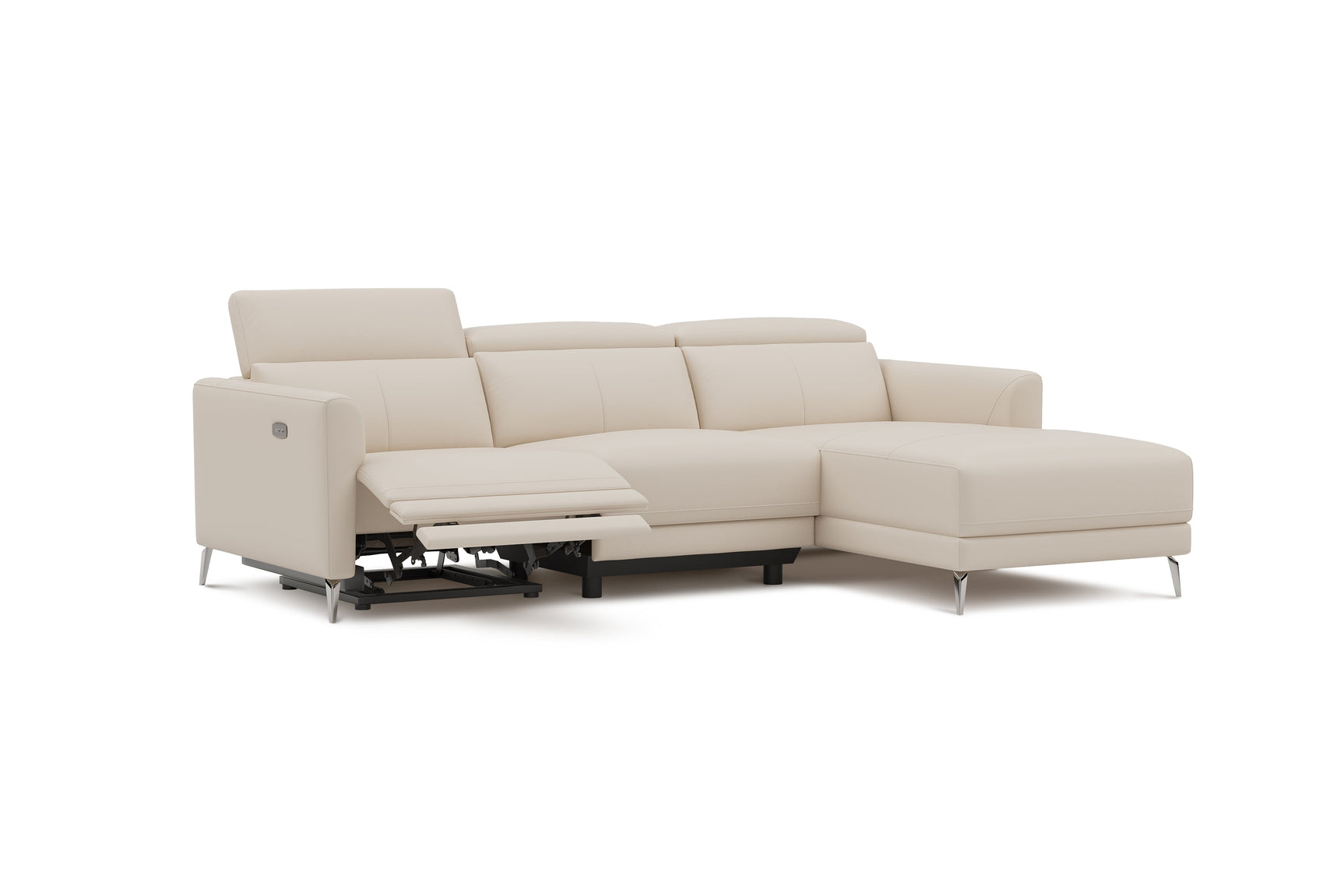 Andria Leather Reclining Sectional Sofa