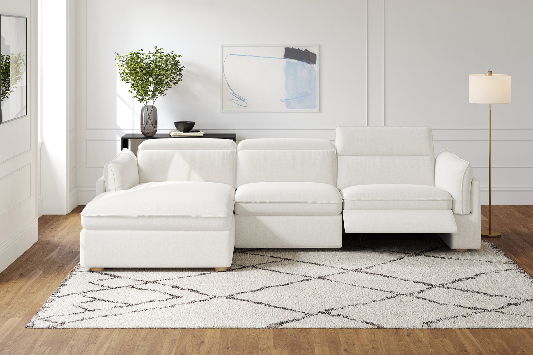 Fernanda Fabric Recliner Sectional Sofa