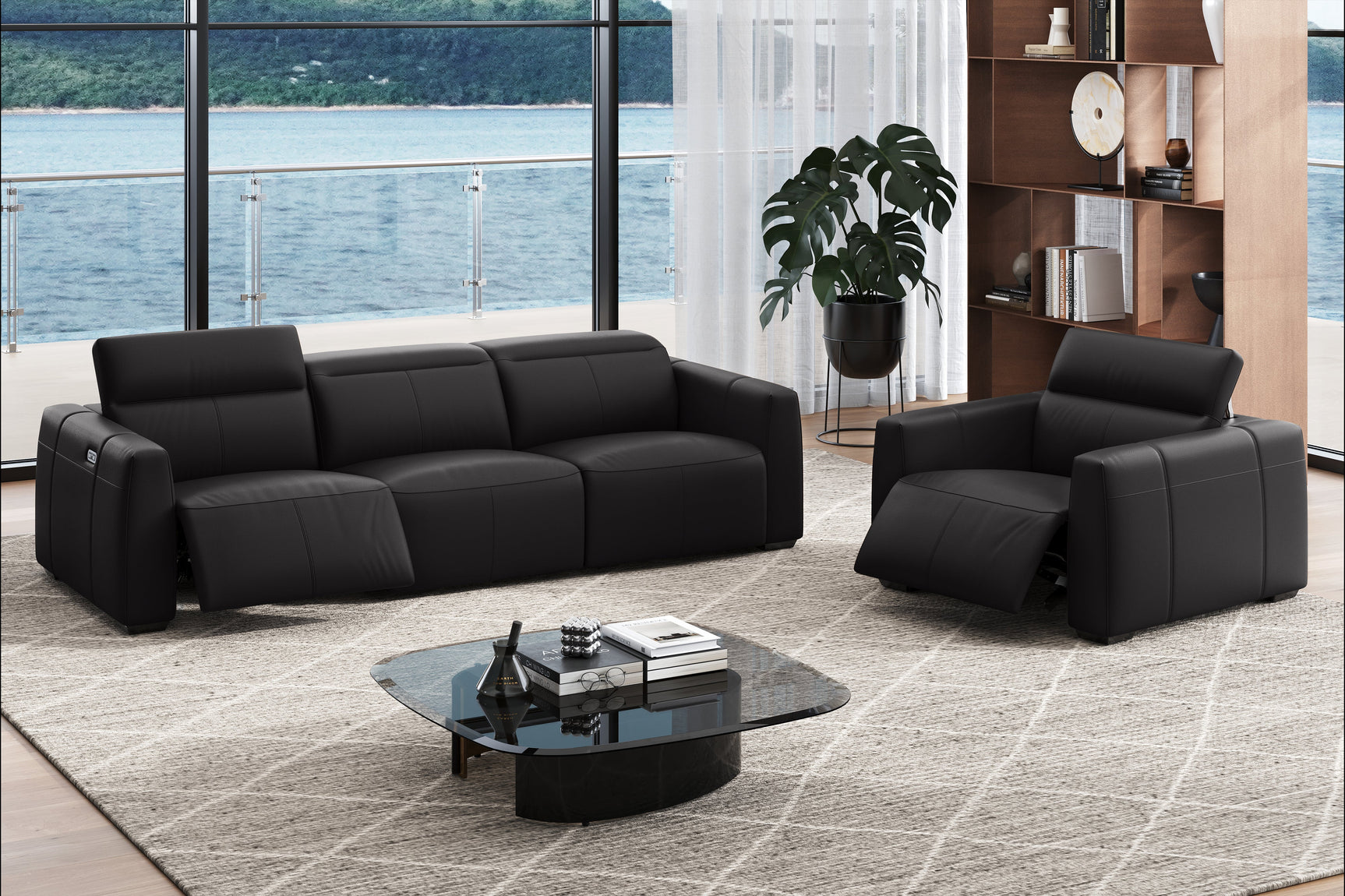 Carmen Leather Dual Recliner Sofa