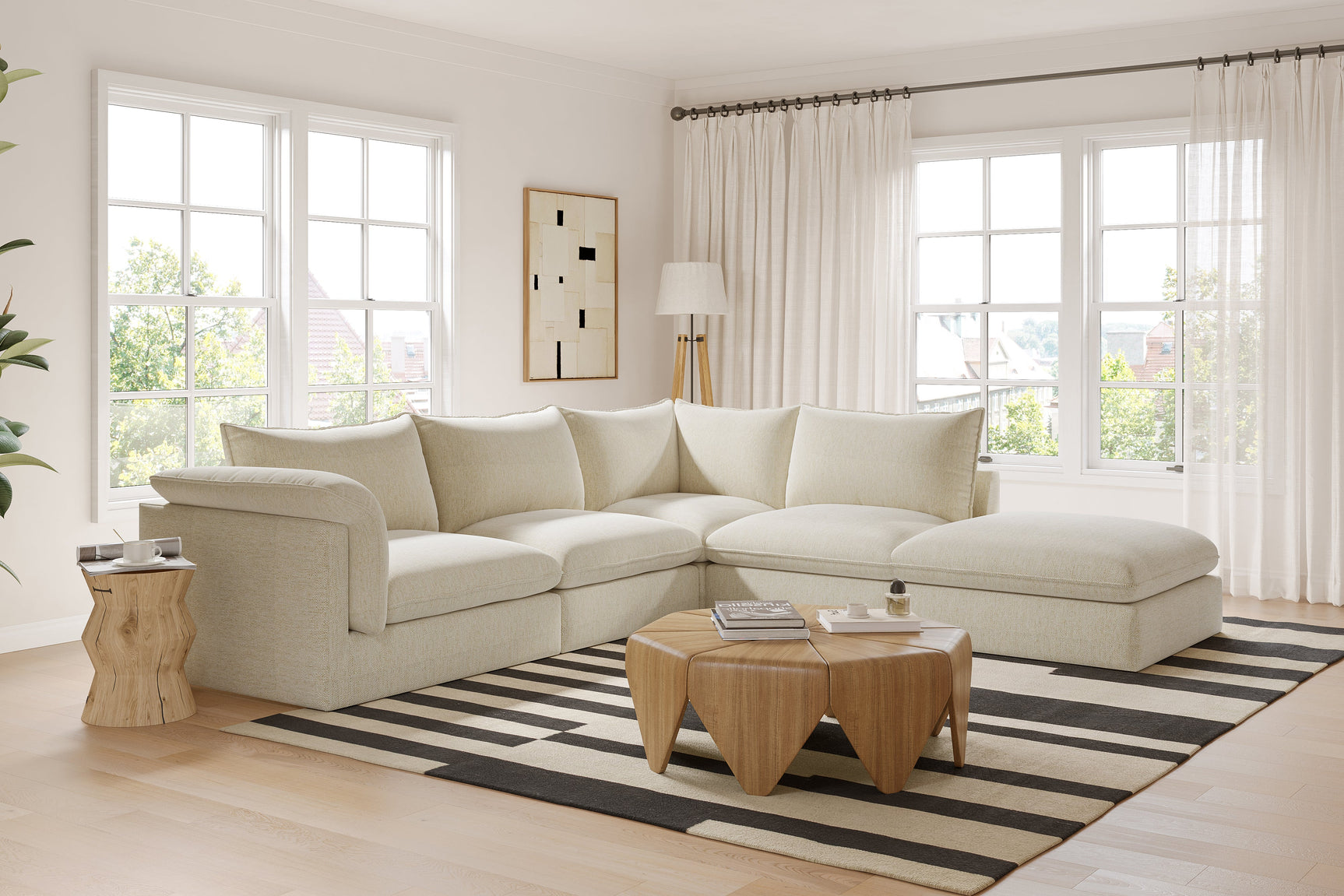 Frederick Fabric Corner Sectional Sofa