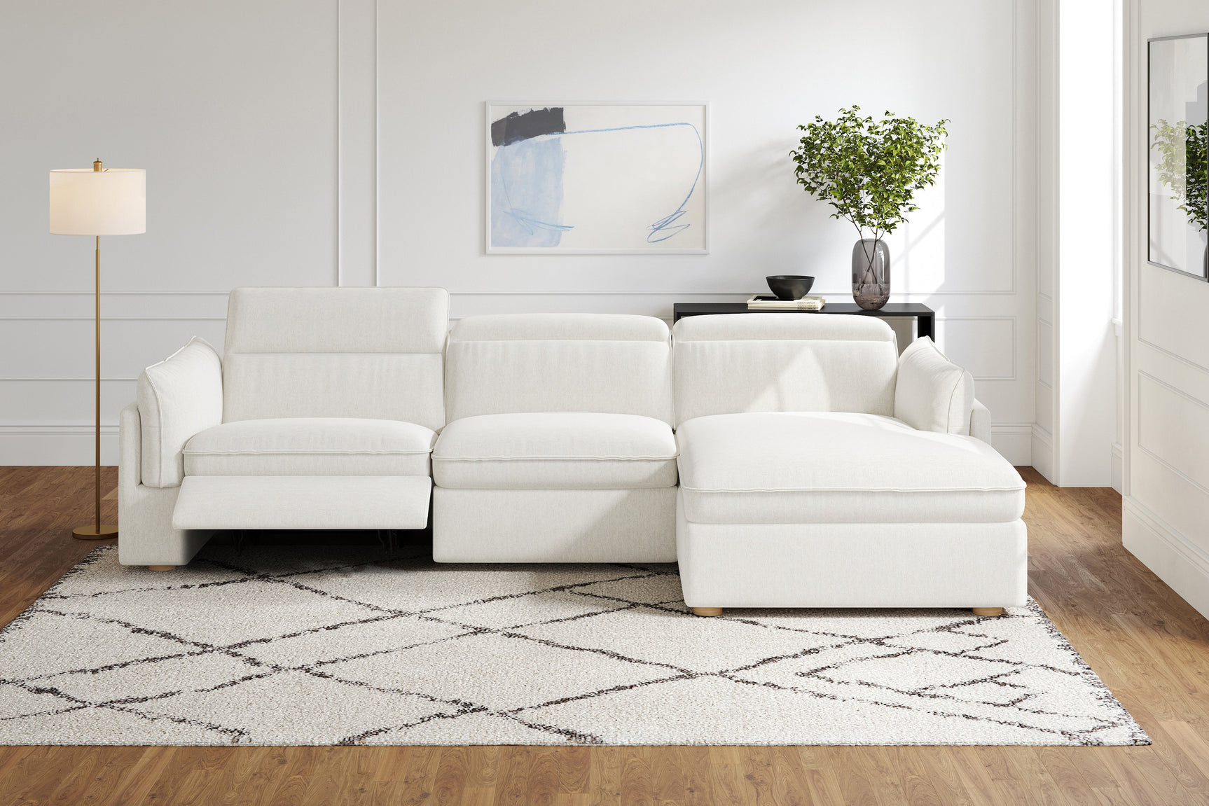 Fernanda Fabric Recliner Sectional Sofa