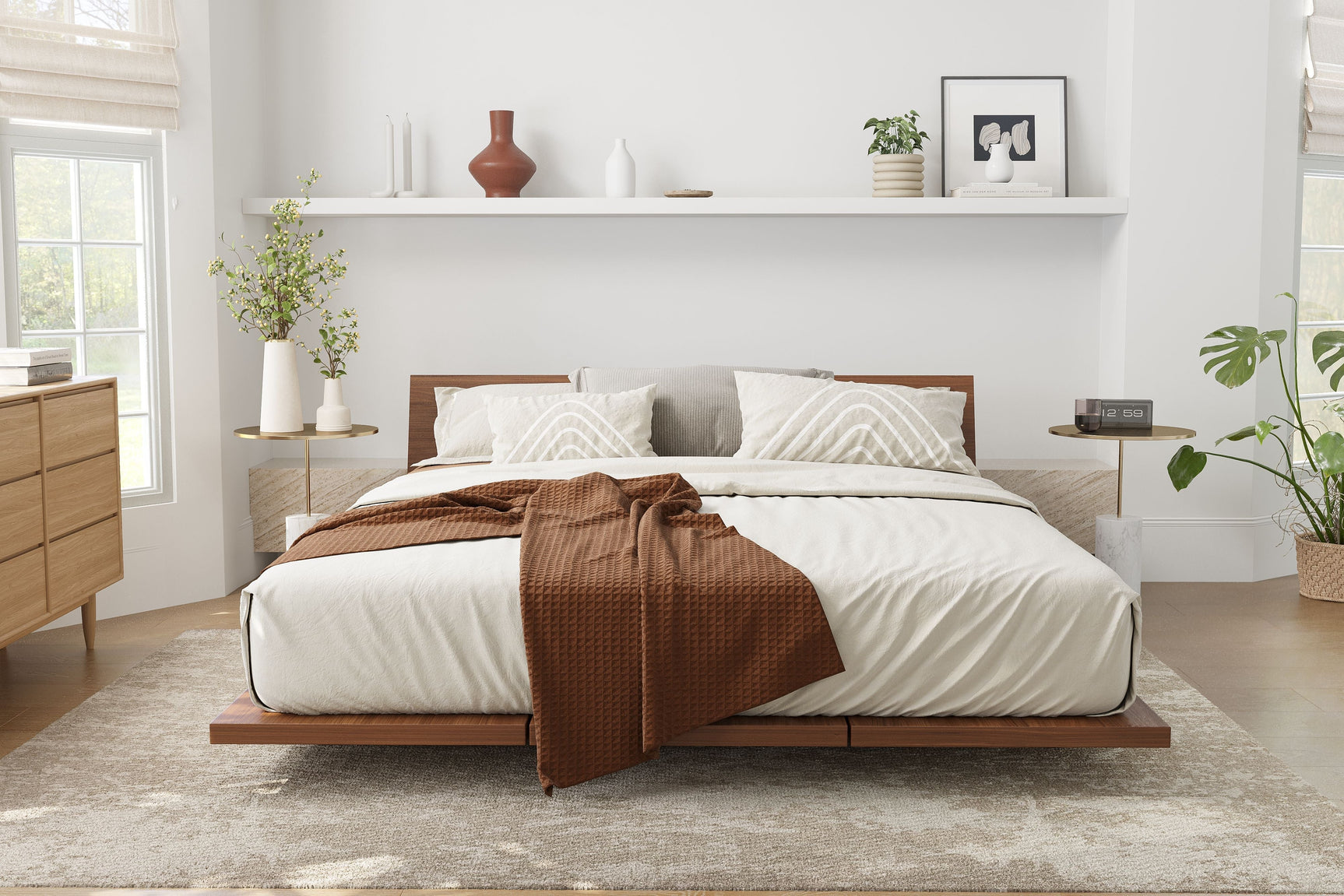 Jade Wood Bed Frame