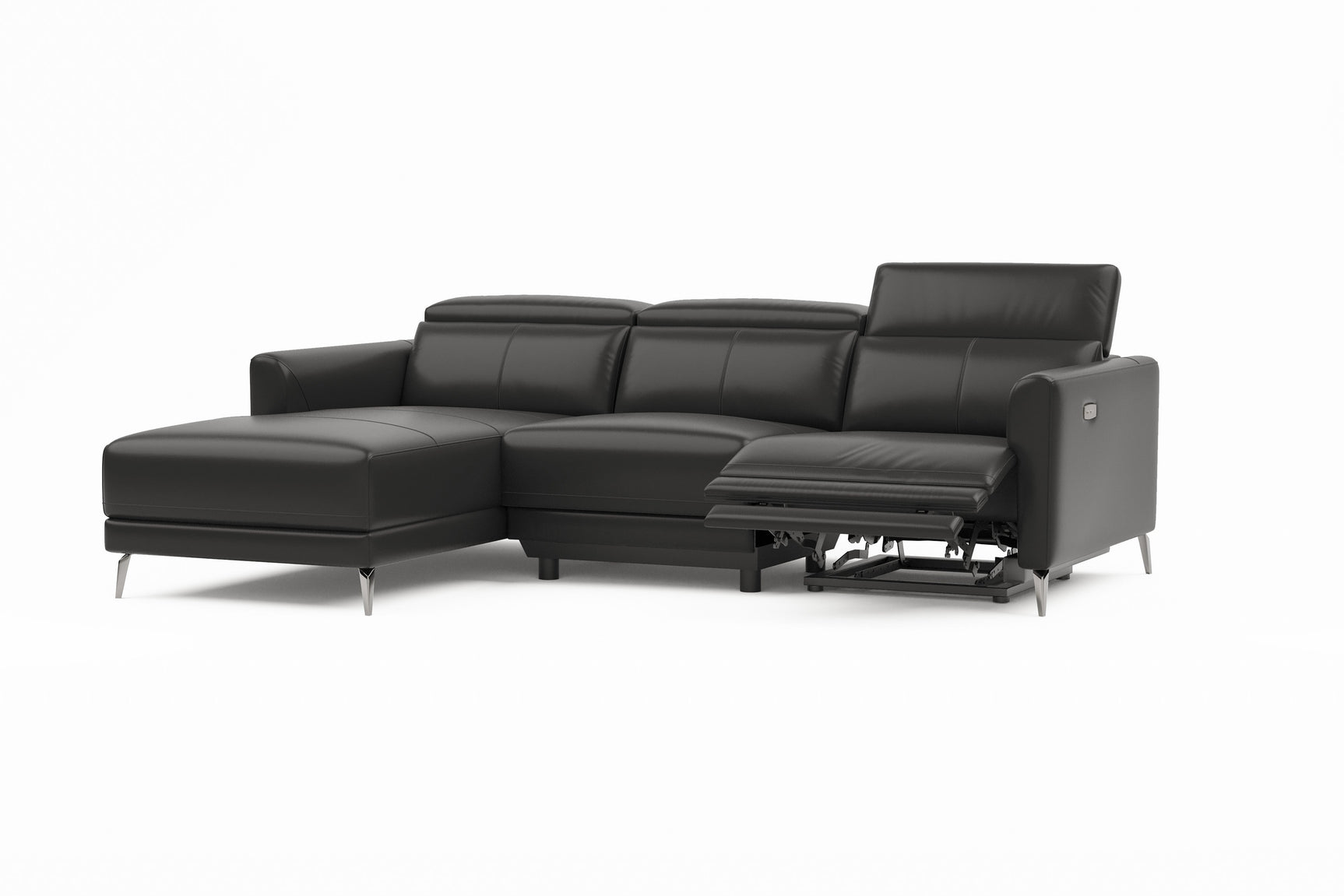 Andria Leather Reclining Sectional Sofa