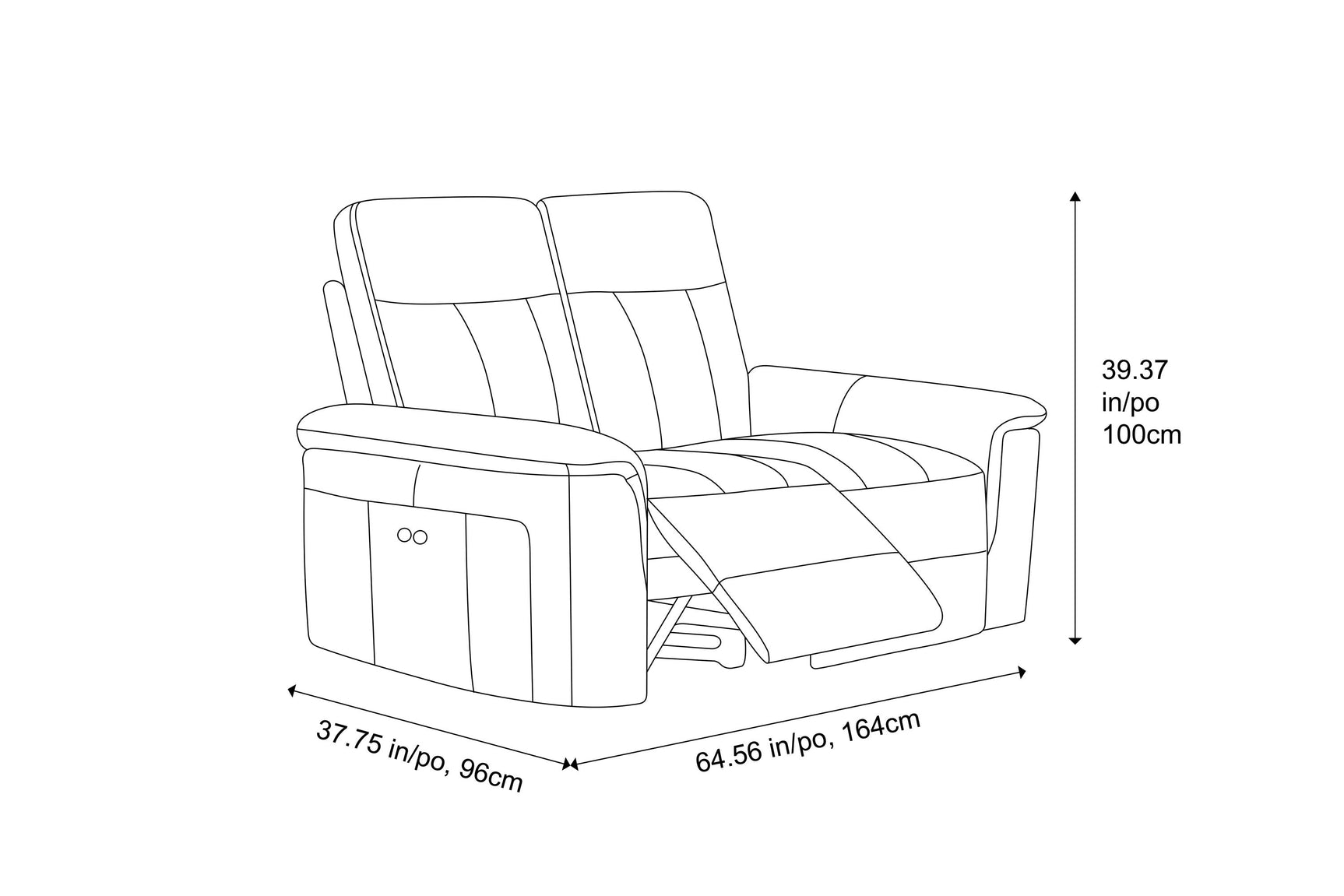 Heidi Leather Recliner Sofa