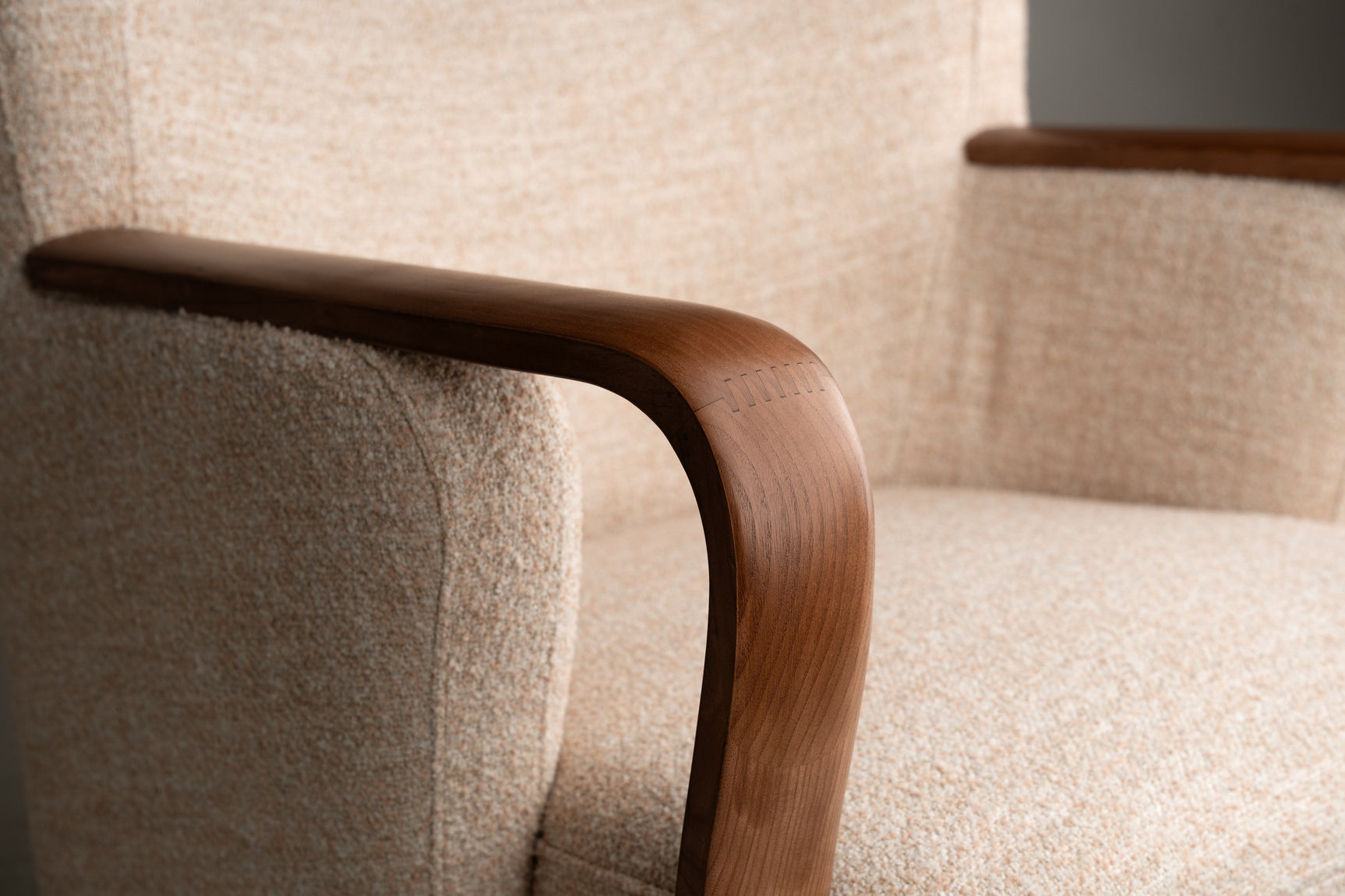 Emma Fabric & Wood Accent Chair