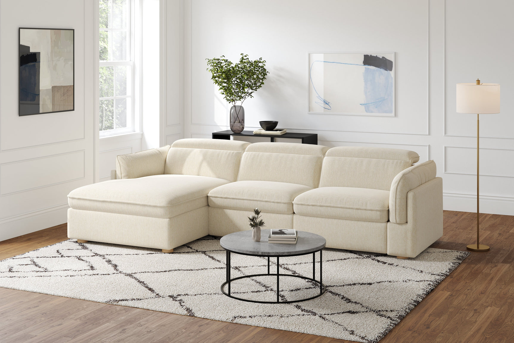 Fernanda Fabric Recliner Sectional Sofa