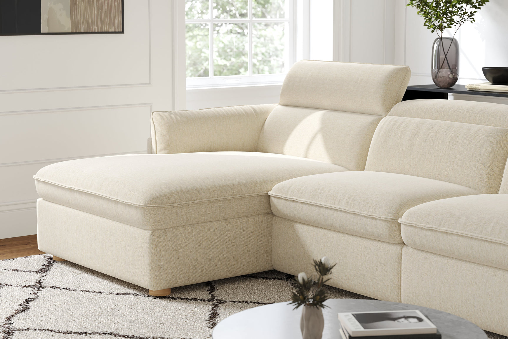 Fernanda Fabric Recliner Sectional Sofa