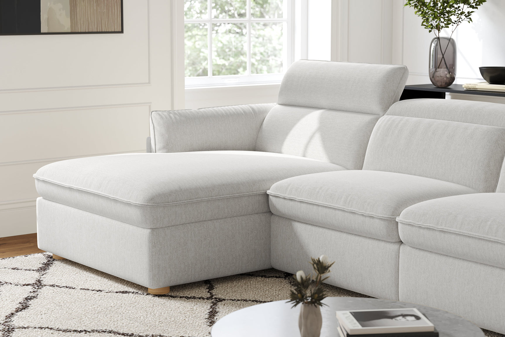 Fernanda Fabric Recliner Sectional Sofa