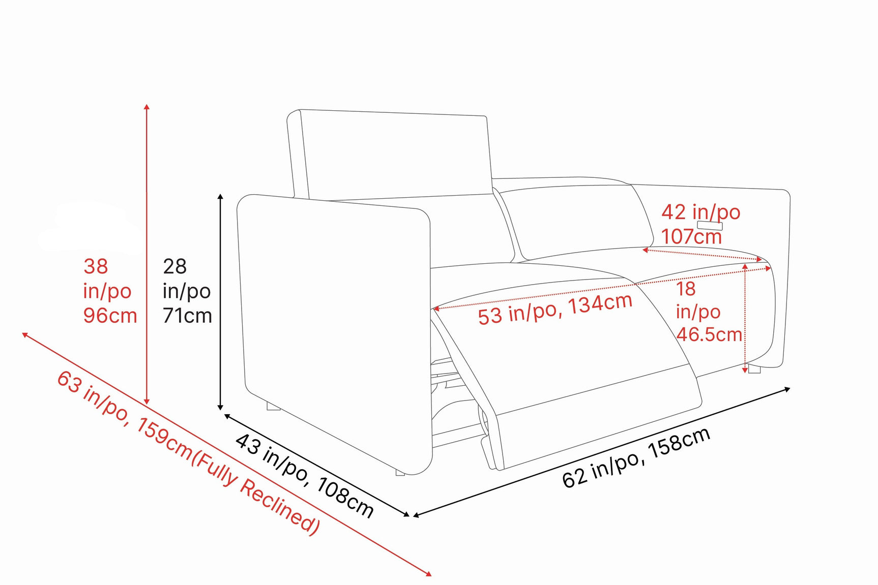Alexandra Boucle Recliner Sofa