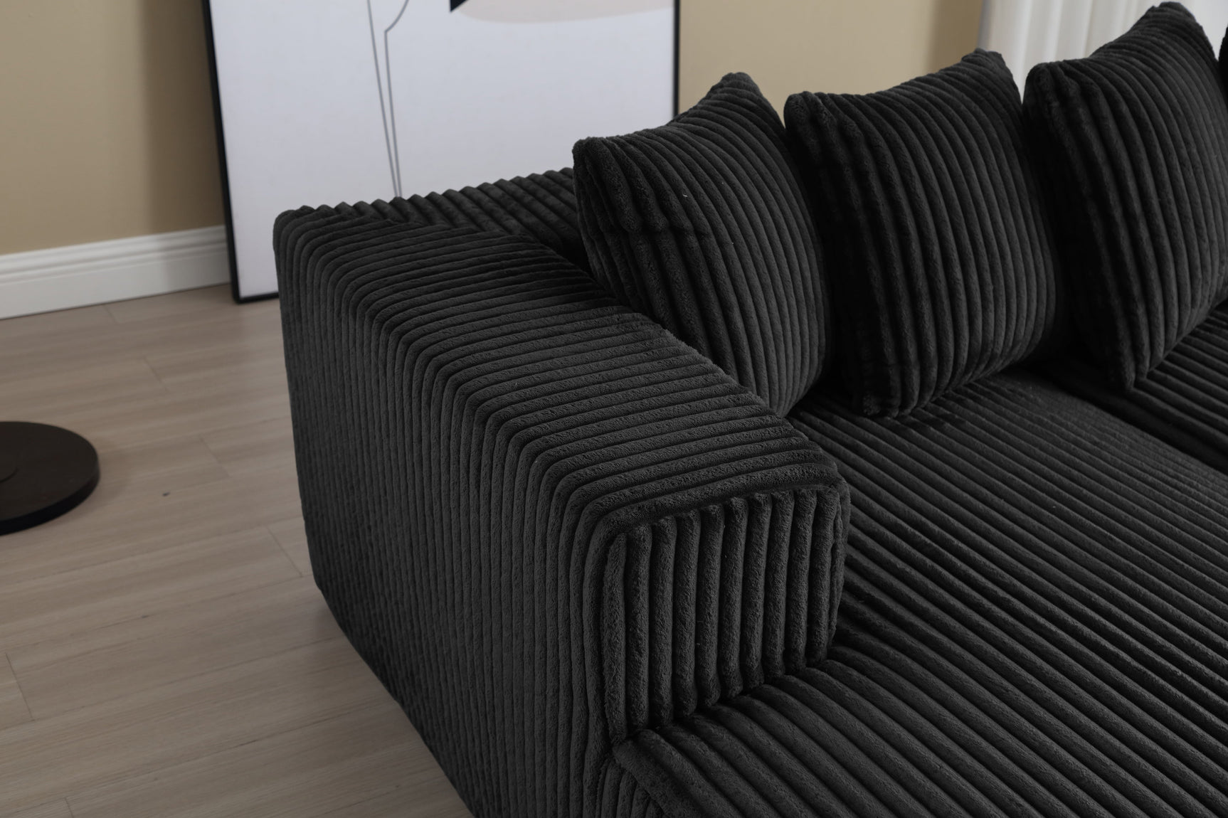 Alexus Corduroy Fabric Sectional Sofa