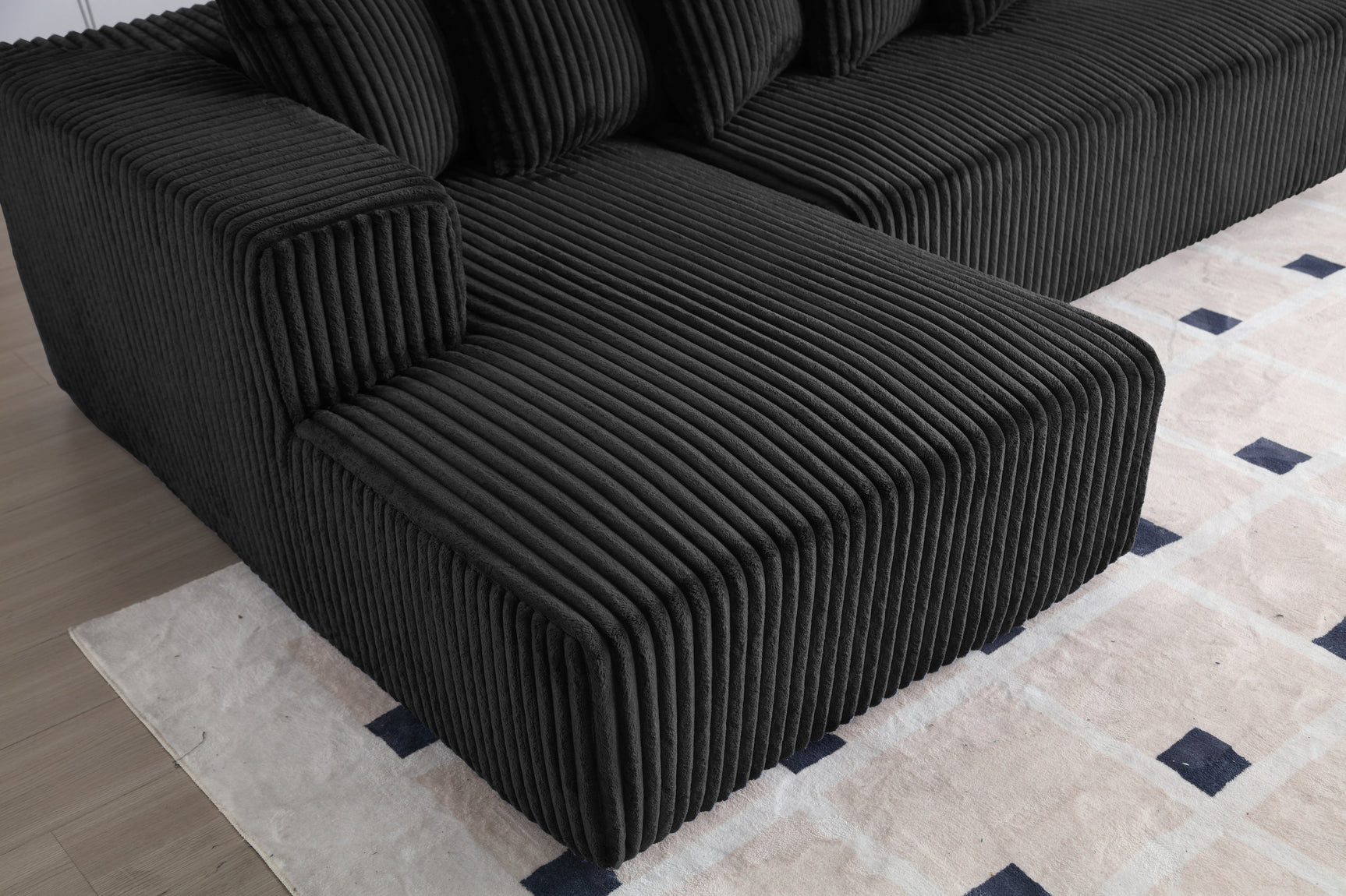 Alexus Corduroy Fabric Sectional Sofa