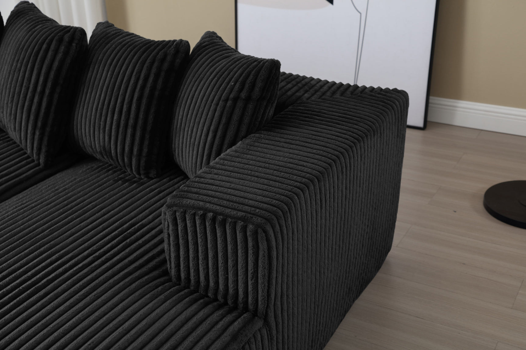 Alexus Corduroy Fabric Sectional Sofa