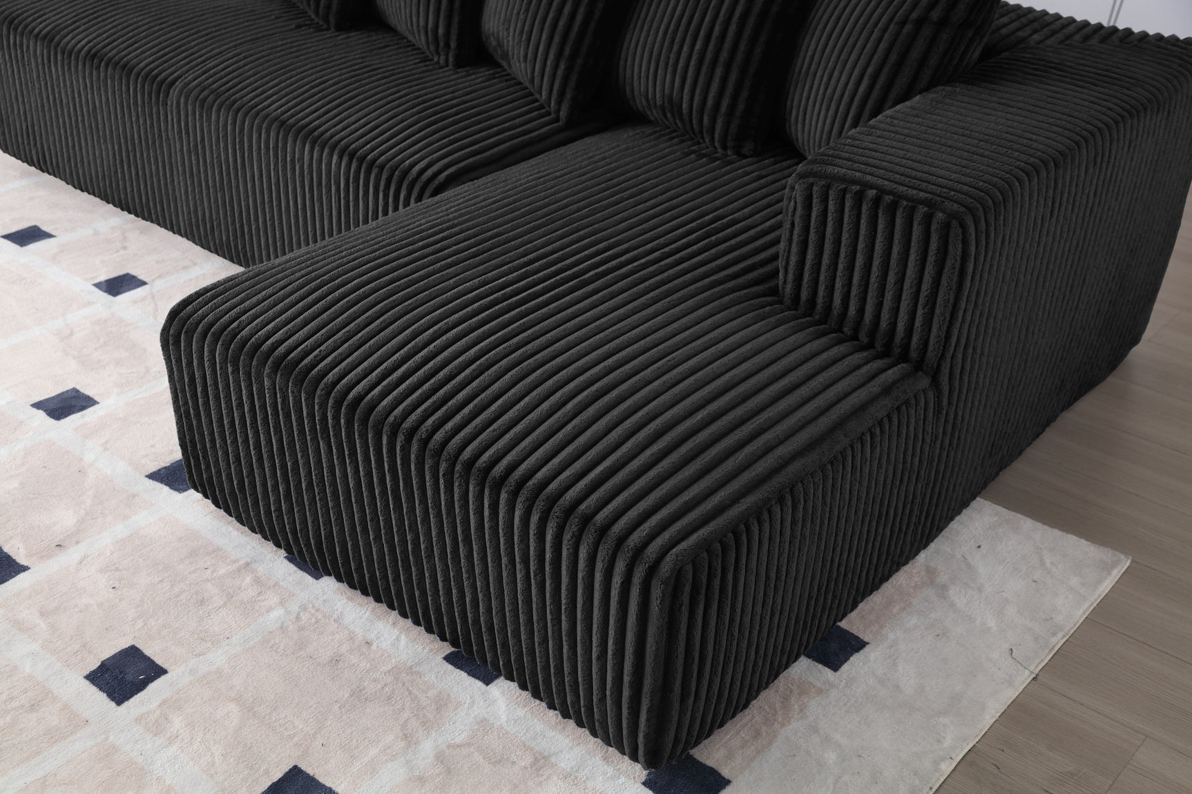 Alexus Corduroy Fabric Sectional Sofa