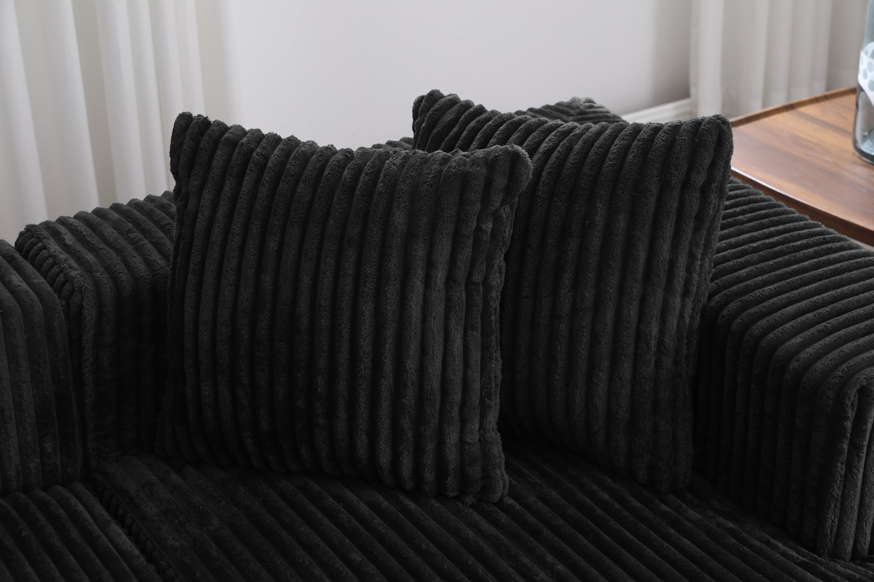 Alexus Corduroy Fabric Sectional Sofa