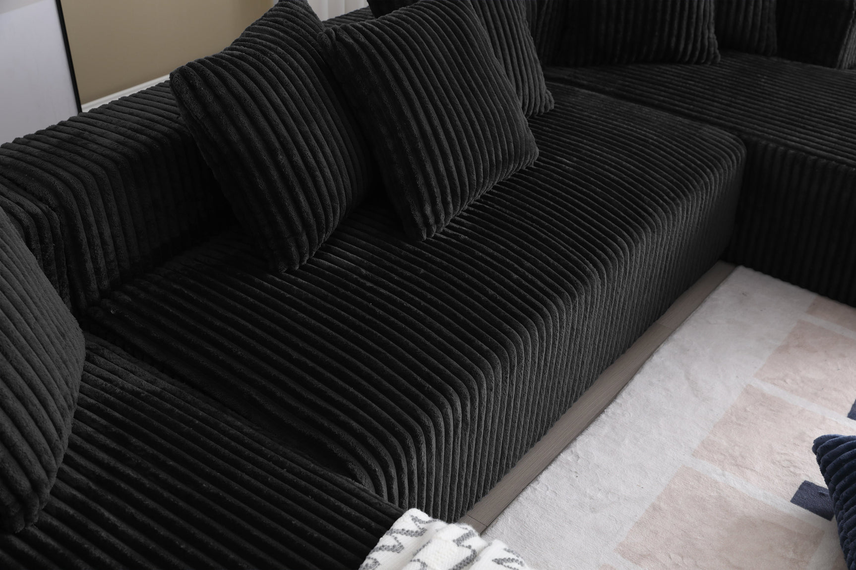 Alexus Corduroy Fabric Sectional Sofa