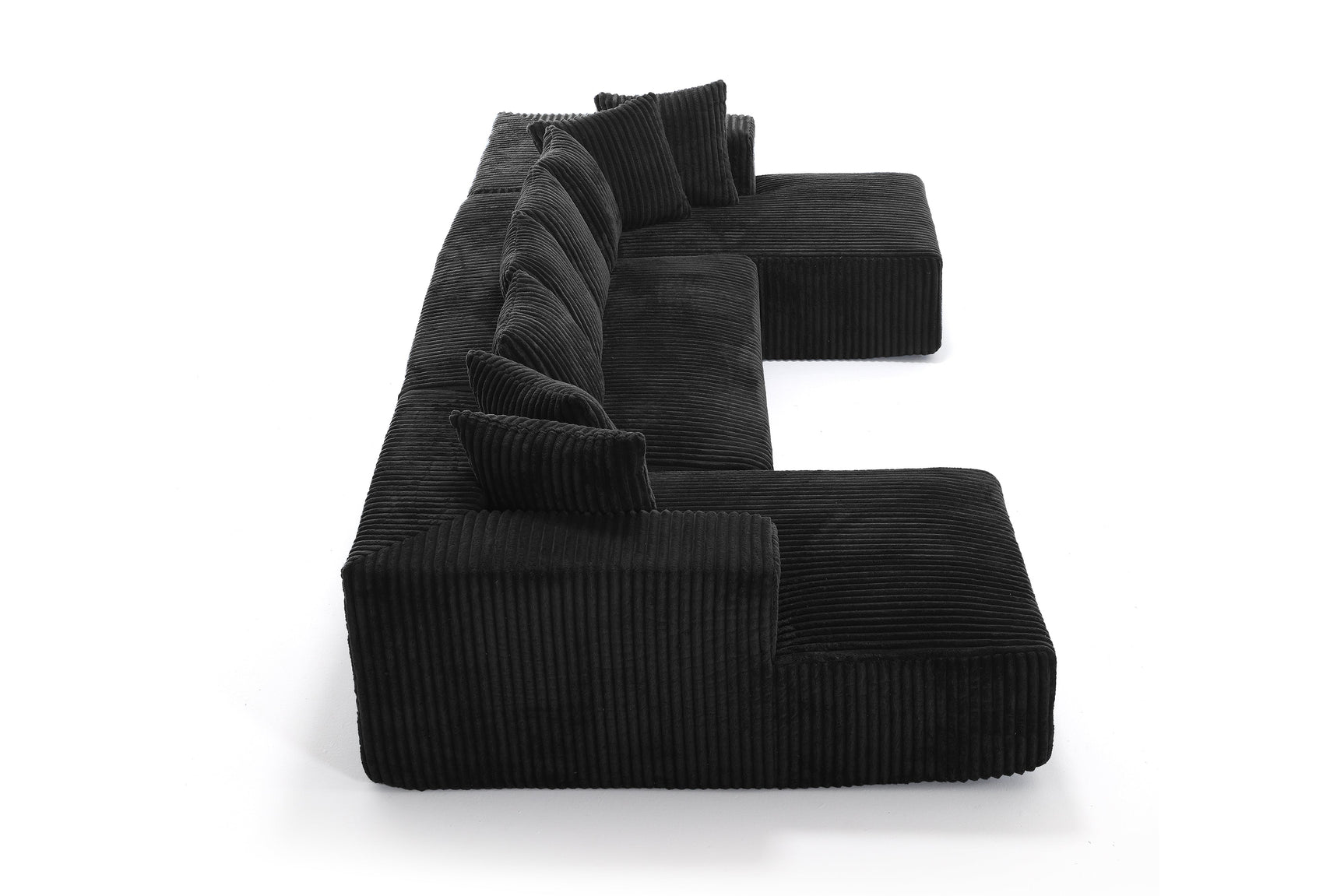 Alexus Corduroy Fabric Sectional Sofa