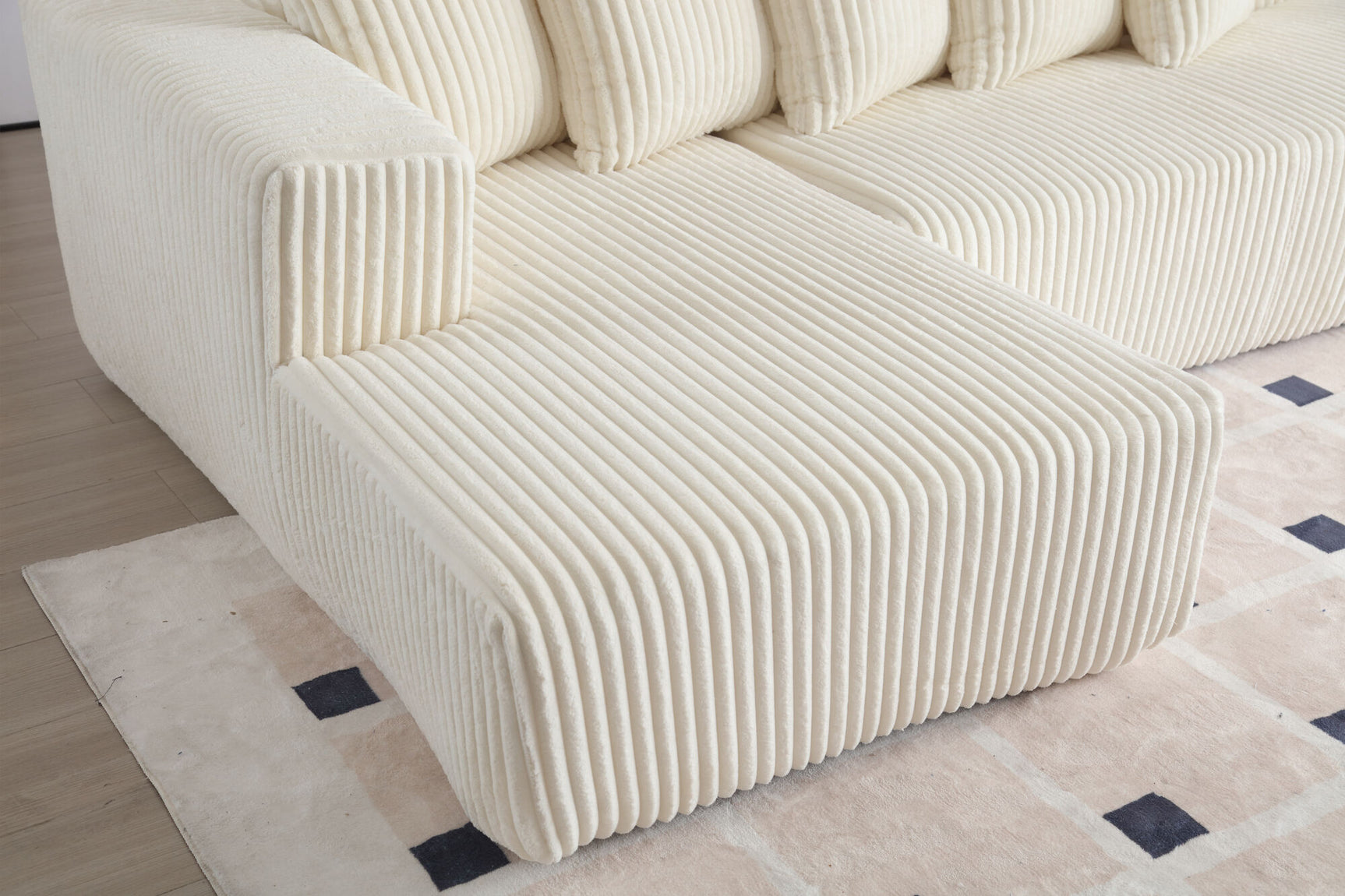 Alexus Corduroy Fabric Sectional Sofa