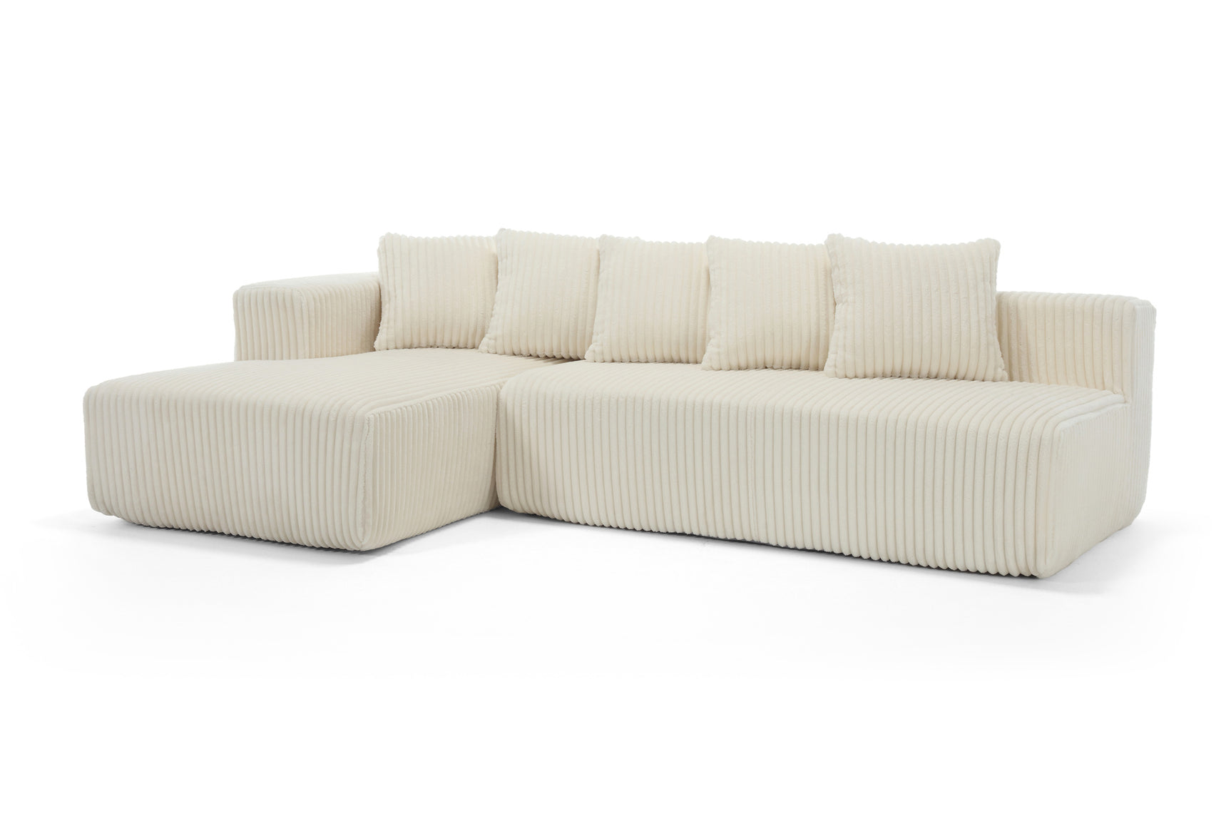 Alexus Corduroy Fabric Sectional Sofa
