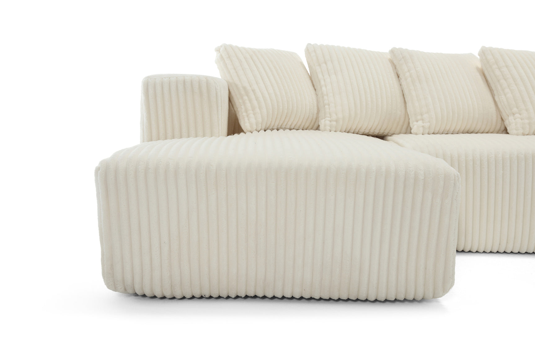 Alexus Corduroy Fabric Sectional Sofa