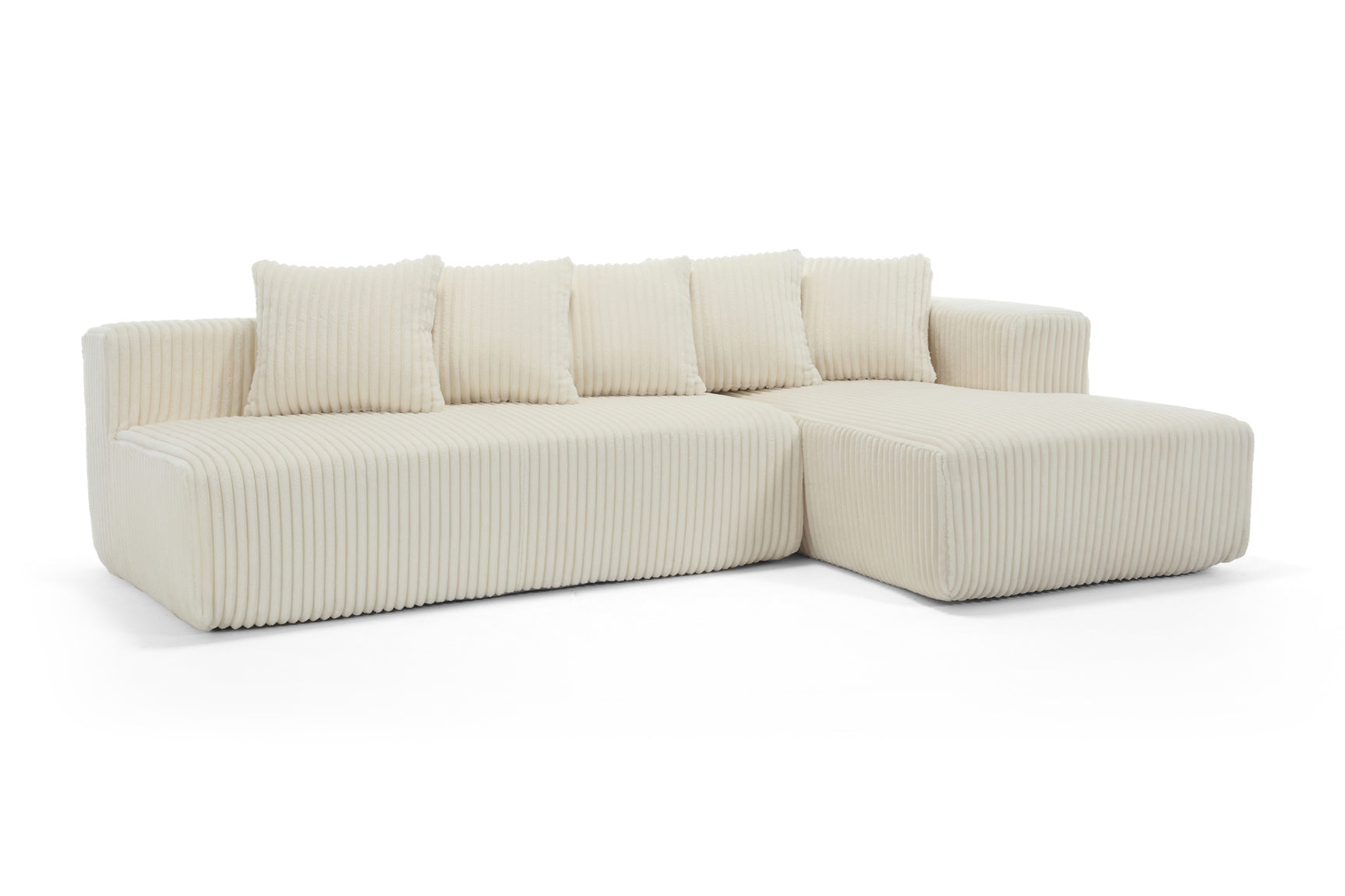 Alexus Corduroy Fabric Sectional Sofa