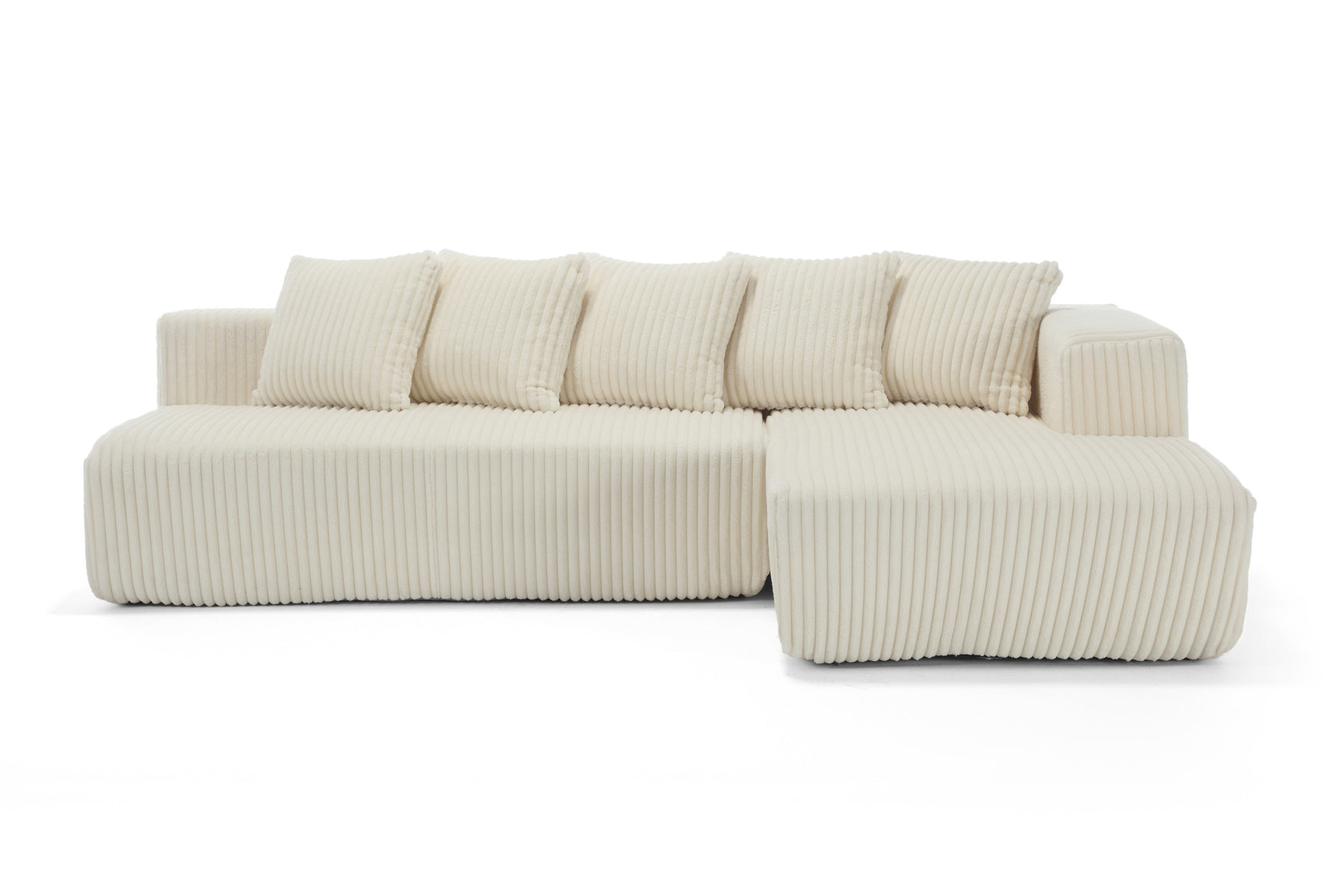 Alexus Corduroy Fabric Sectional Sofa