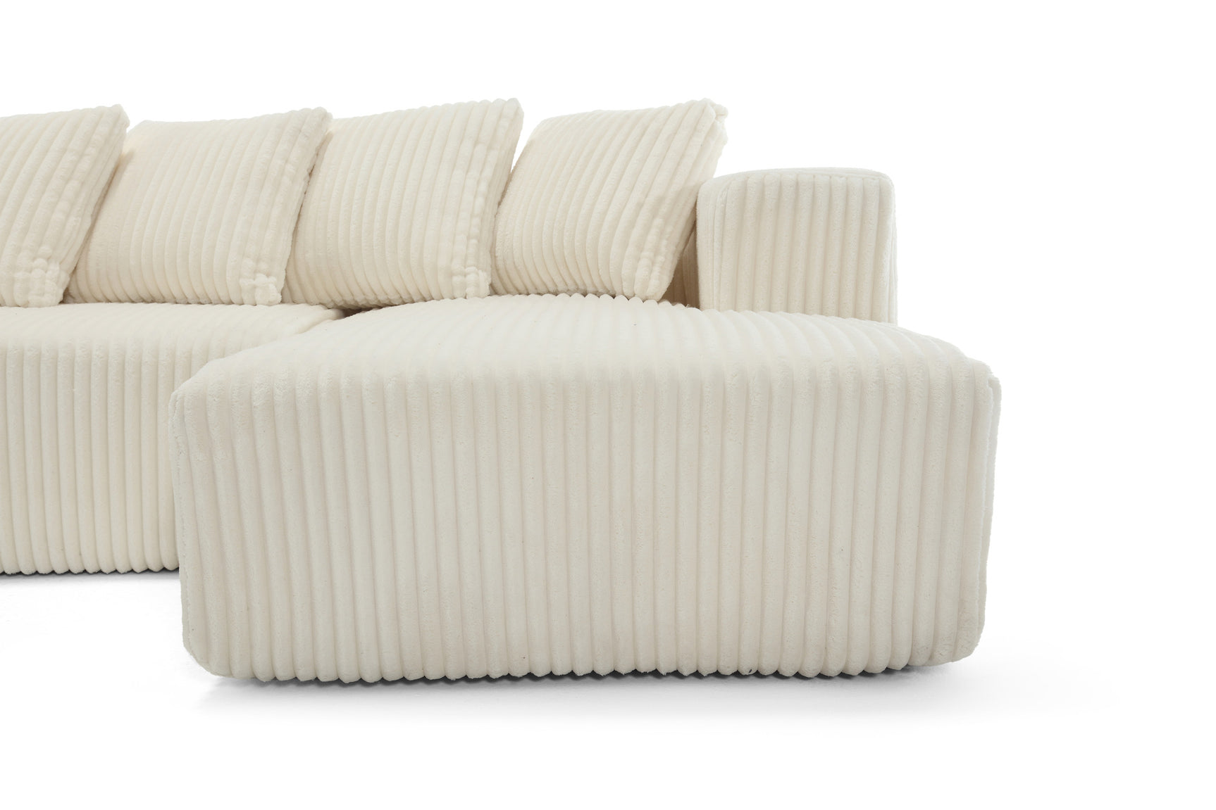 Alexus Corduroy Fabric Sectional Sofa