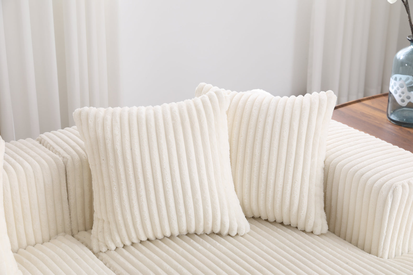 Alexus Corduroy Fabric Sectional Sofa