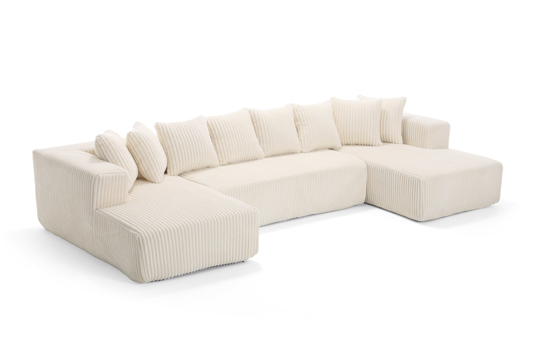 Alexus Corduroy Fabric Sectional Sofa