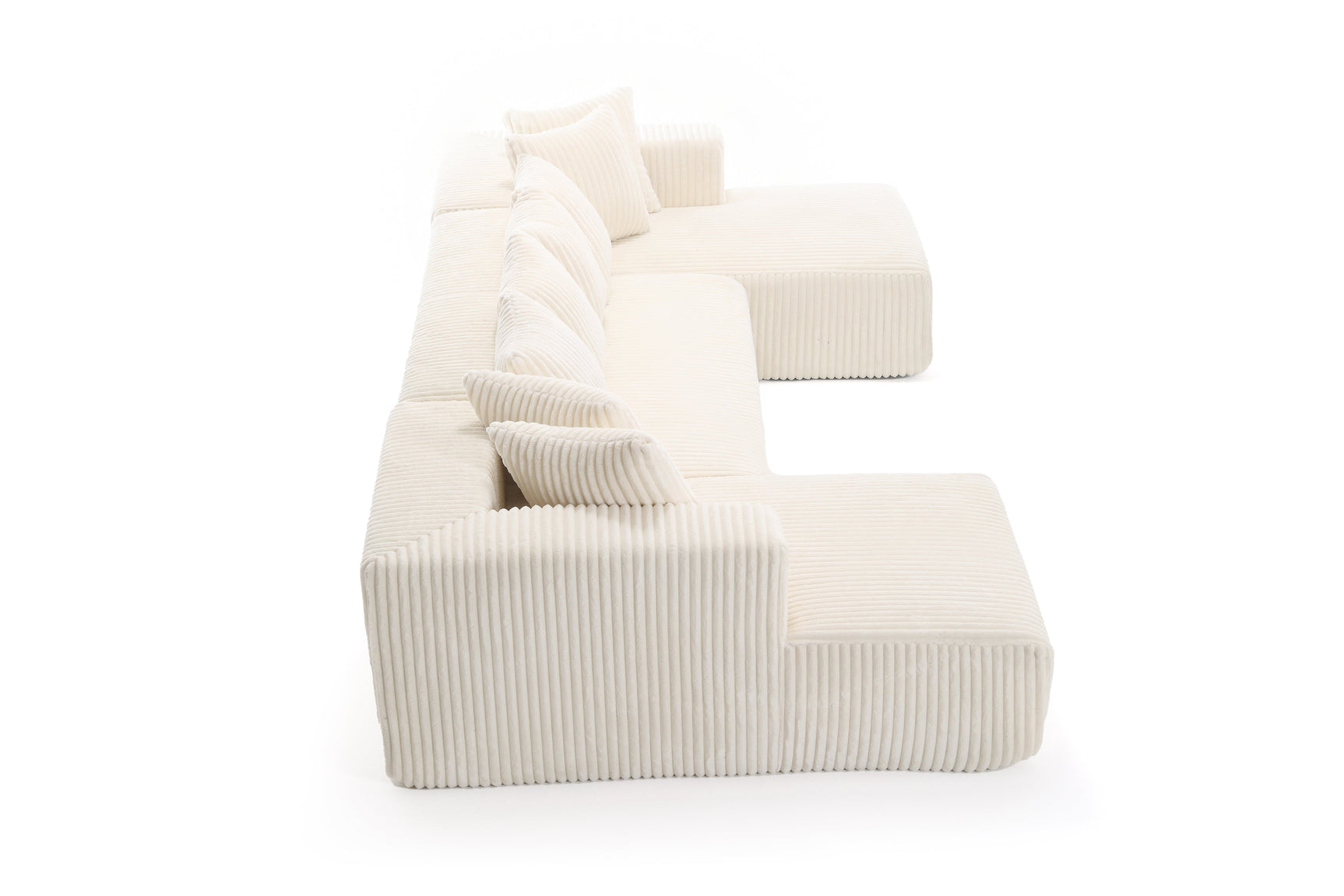 Alexus Corduroy Fabric Sectional Sofa