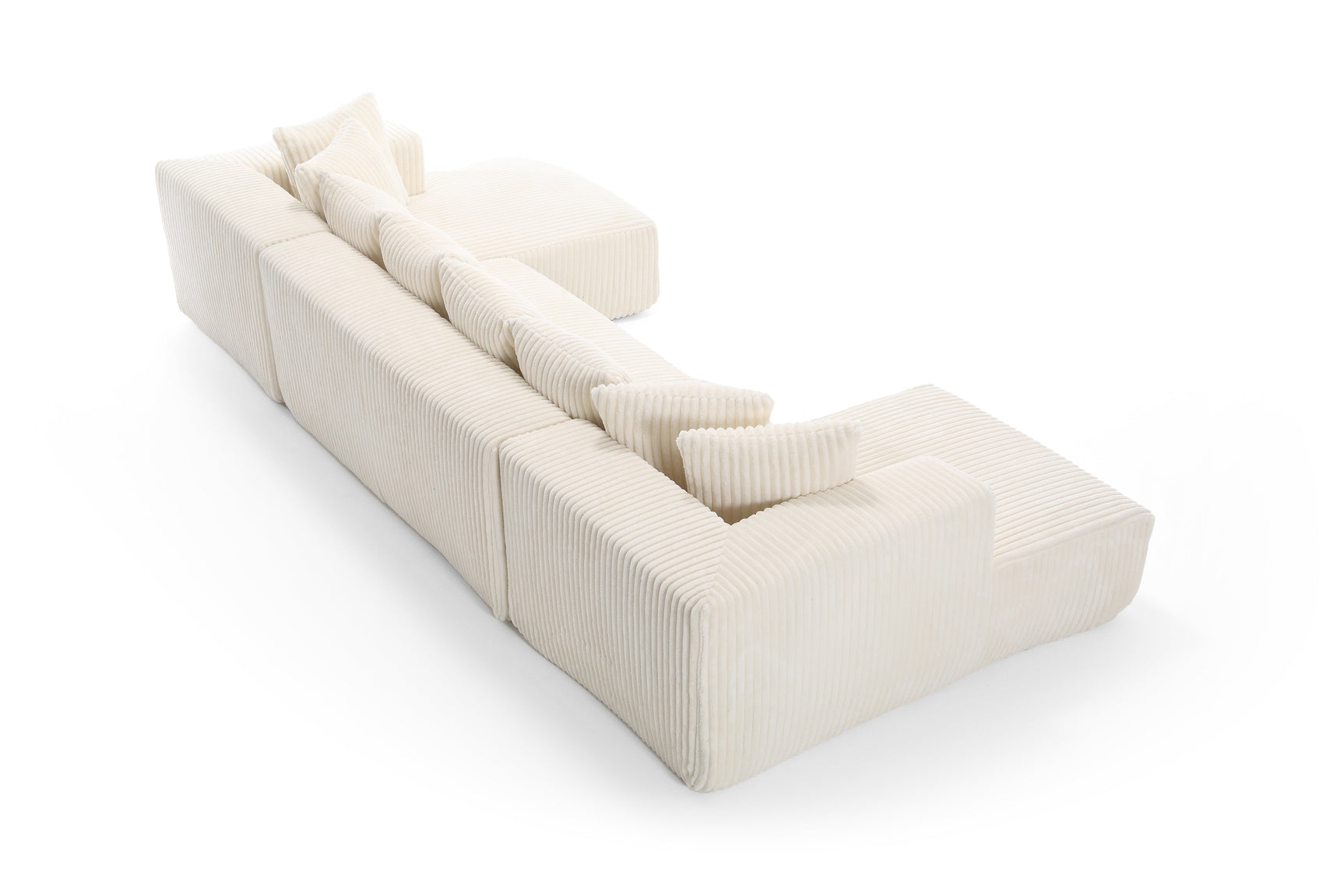 Alexus Corduroy Fabric Sectional Sofa