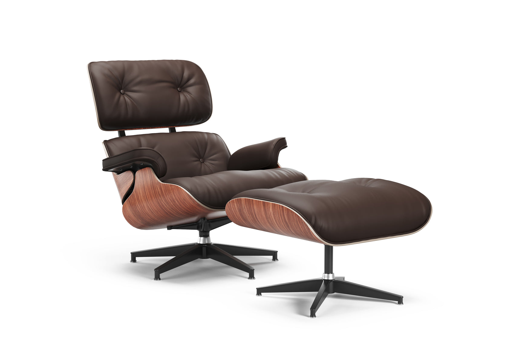 Armoni Leather Lounge Chair & Ottoman