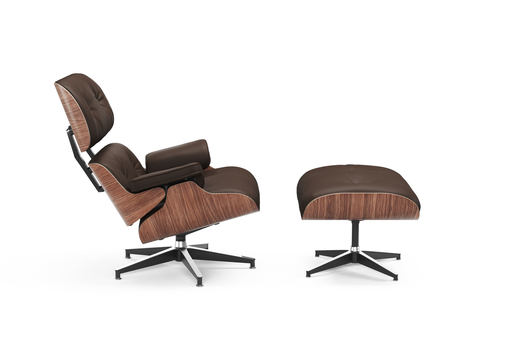 Armoni Leather Lounge Chair & Ottoman