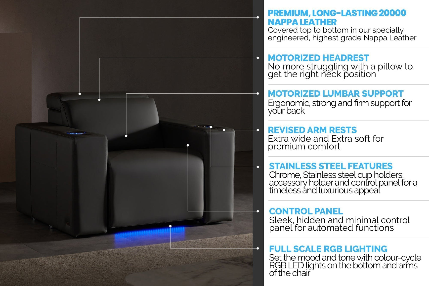 Barcelona Grand Ultimate Cinema Seating – Premium Recliner Seating & Cinema Sofa