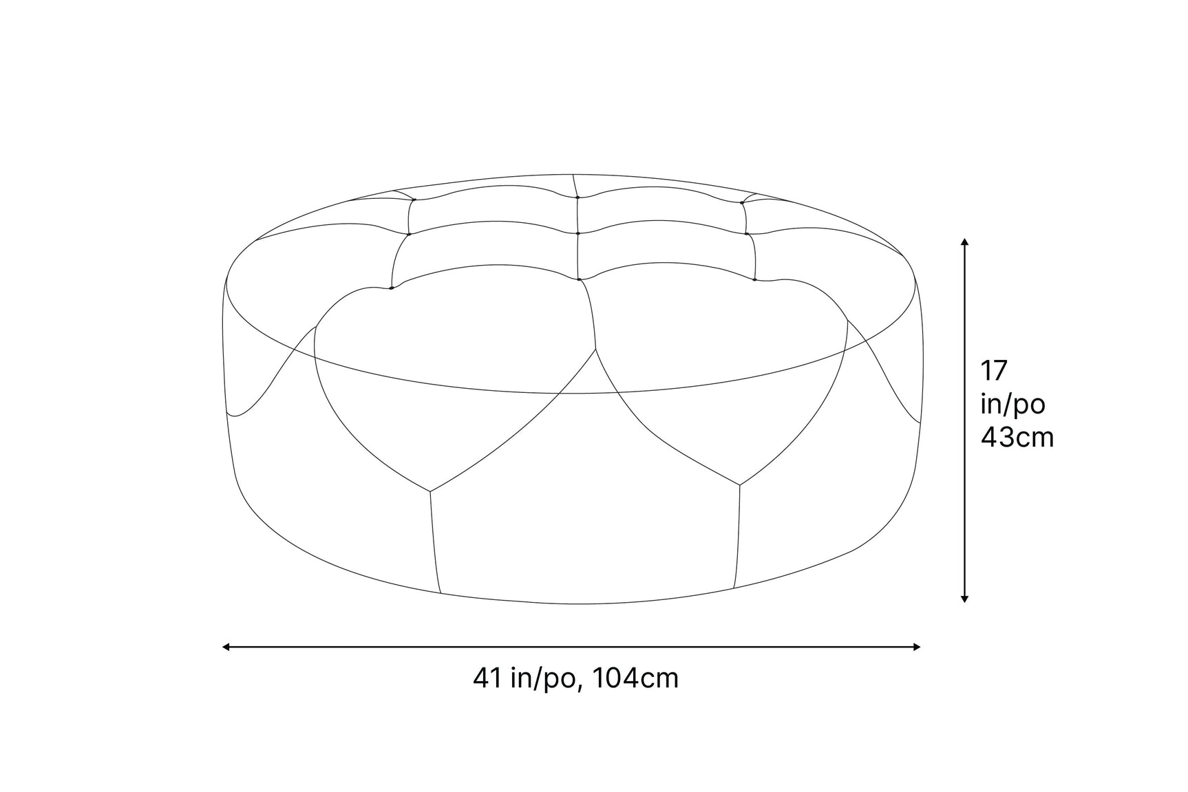 Brandy Round Full Leather Ottoman