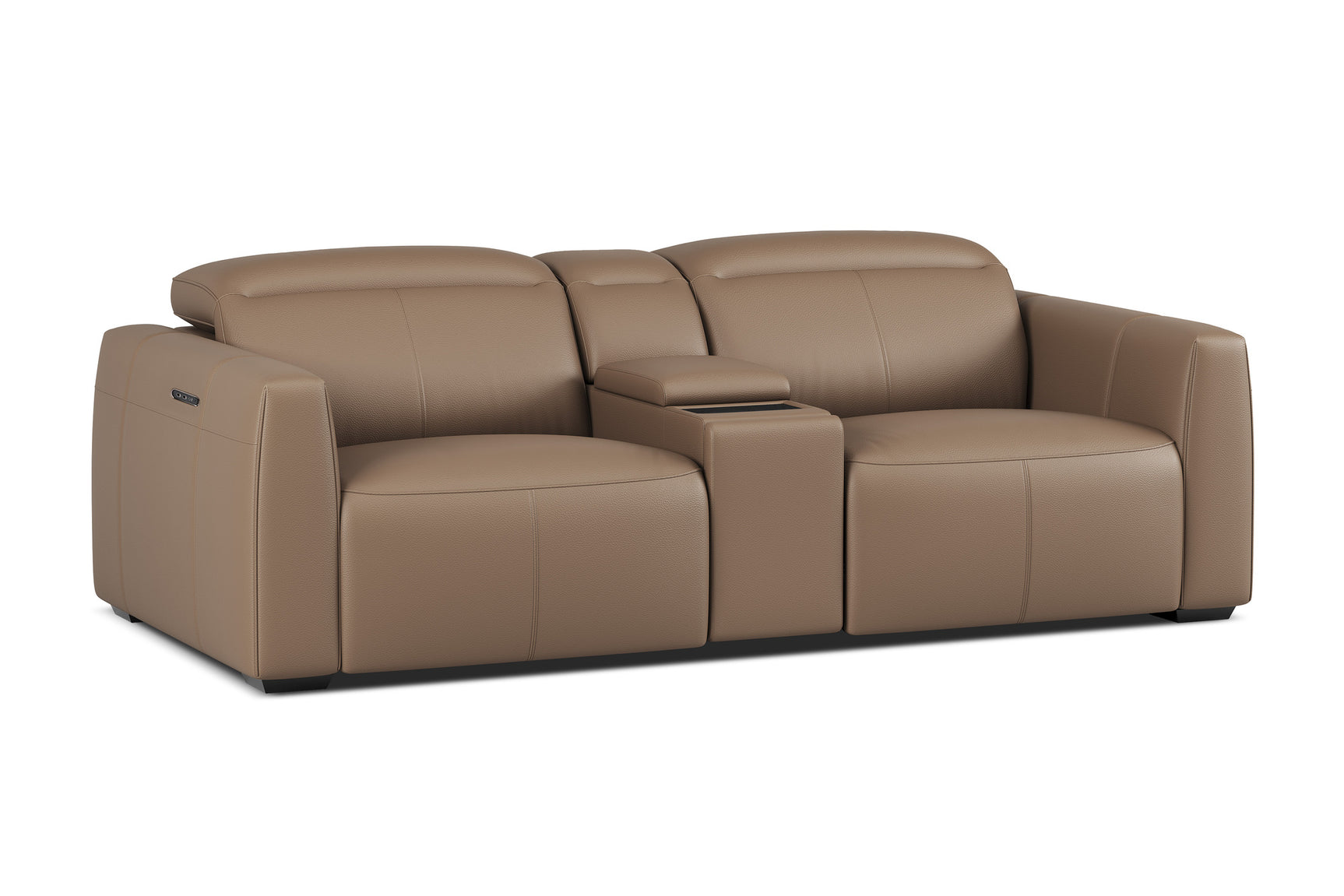 Carmen Leather Dual Recliner Sofa with Console