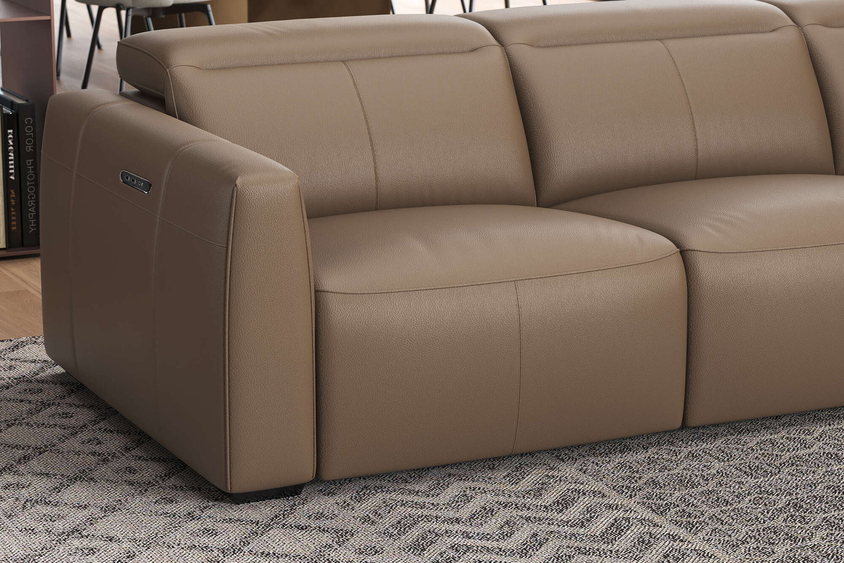 Carmen Leather Dual Recliner Sofa