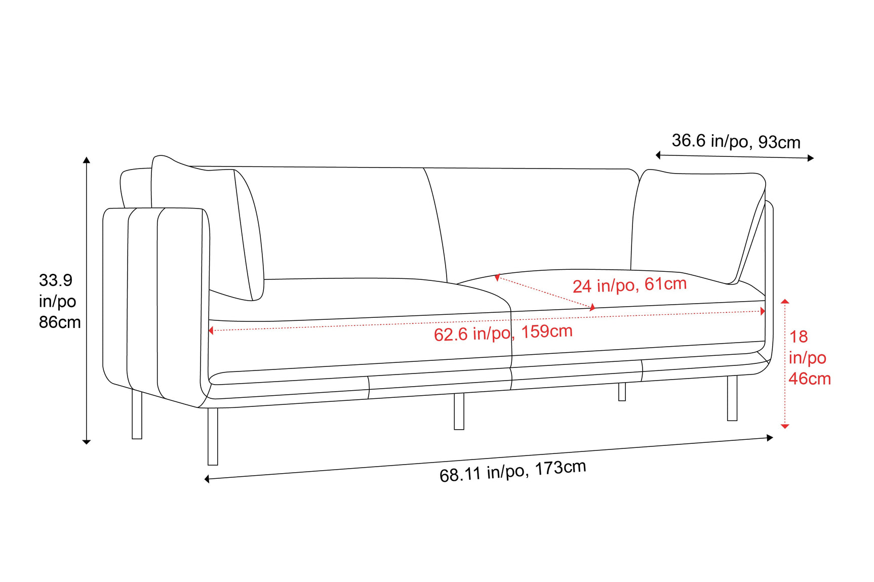 Chloe Leather Sofa